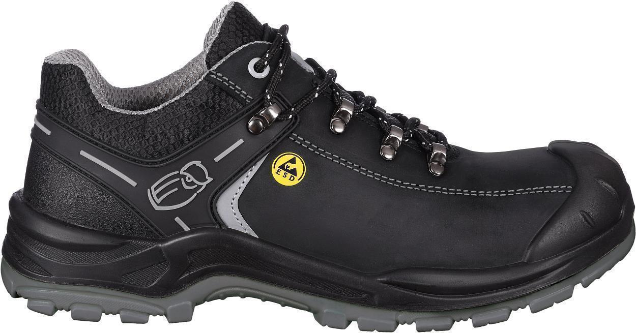 Leibwächter Halbschuh S3S L3122 Leipzig in Schwarz/Grau – Vorderansicht