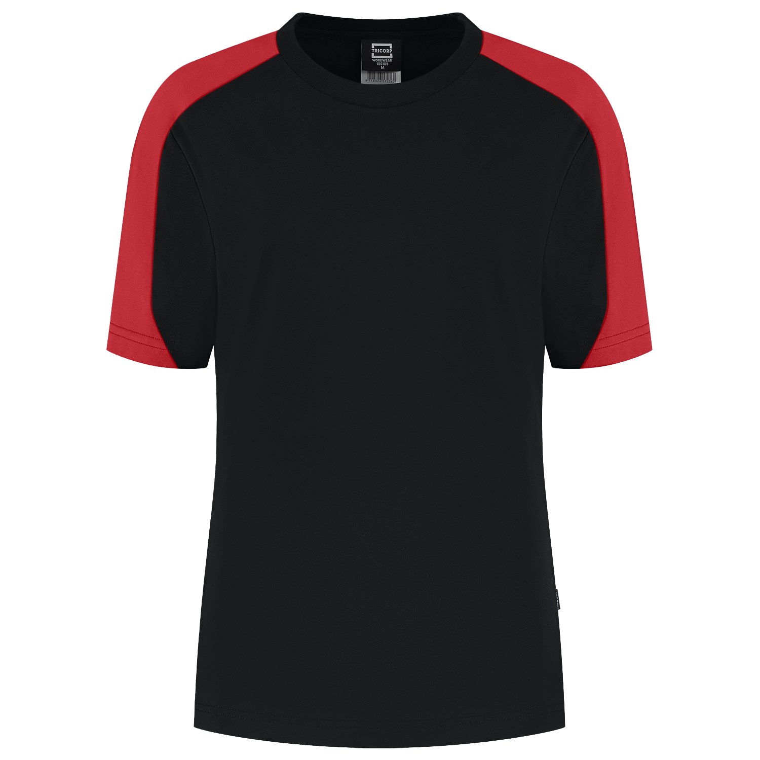 TRICORP T-Shirt Bicolor Redefined Damen in Black-Brightred – Vorderansicht