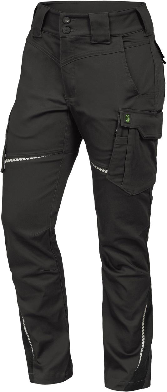 Leibwächter Damen-Bundhose ohne Knietaschen FLXDHO Flex Line in Anthrazit/Schwarz – Vorderansicht