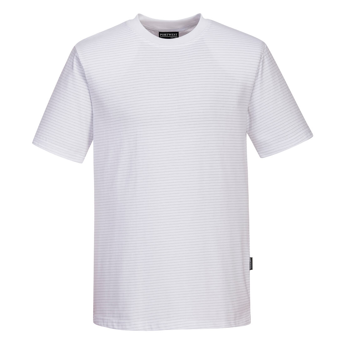 Portwest Anti-Static ESD T-Shirt S/S in Weiß – Vorderansicht