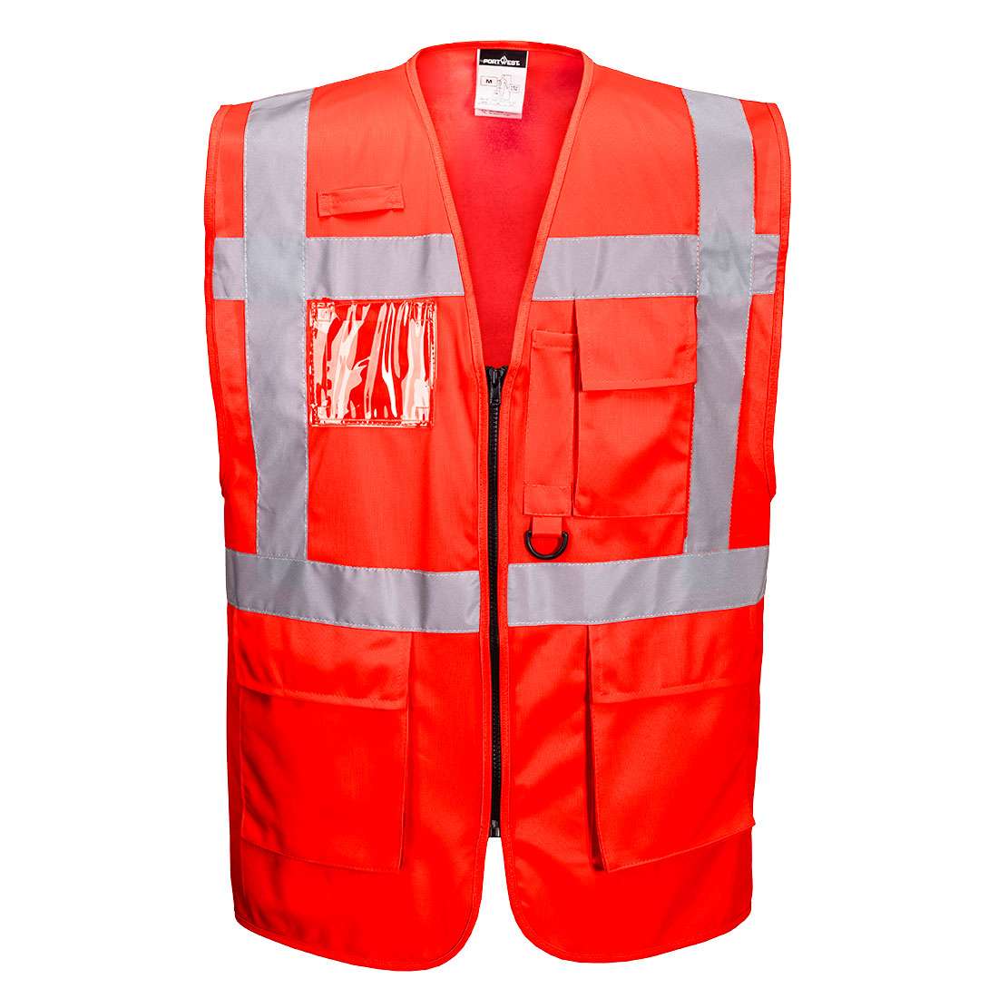 Portwest Berlin Hi-Vis Executive Vest in Rot – Vorderansicht