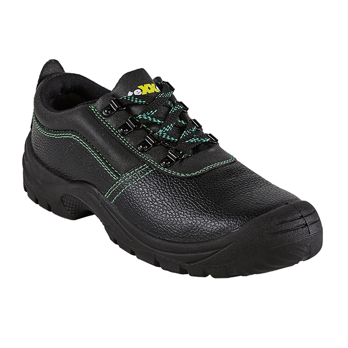 teXXor® S3-Sicherheitshalbschuhe AUXERRE in Schwarz/Grün – Vorderansicht