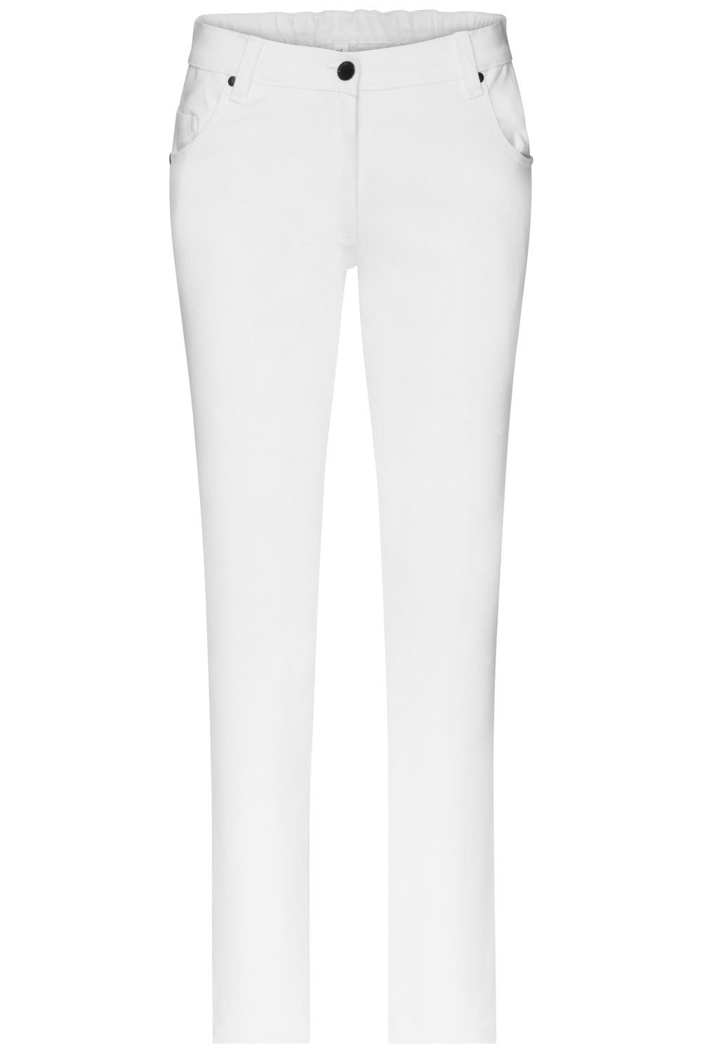 Daiber Ladies' 5-Pocket-Stretch-Pants in White – Vorderansicht