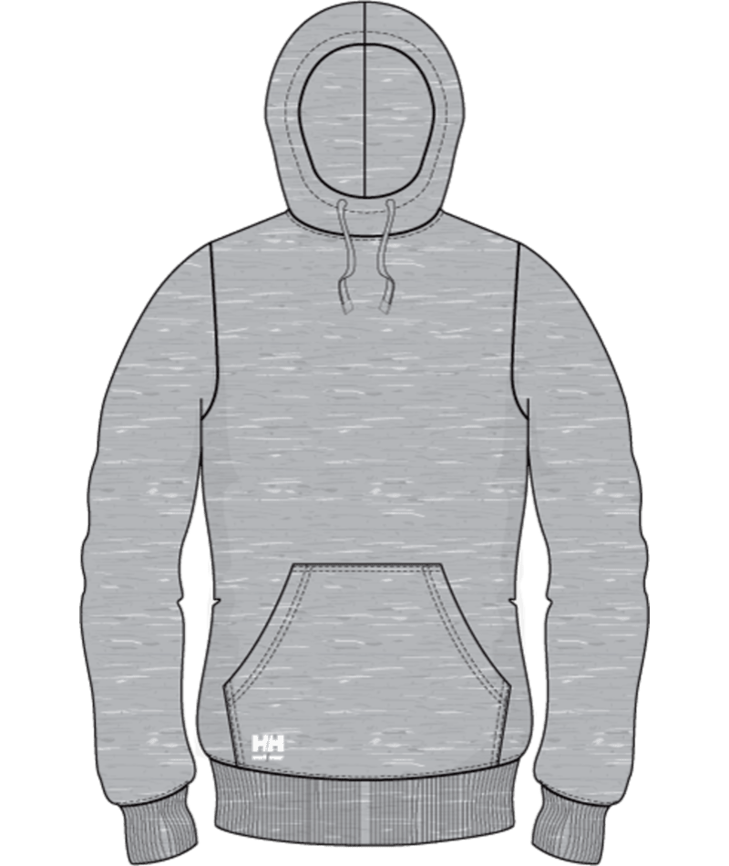 Helly Hansen Workwear CLASSIC 2.0 HOODIE in Grau Meliert – Vorderansicht