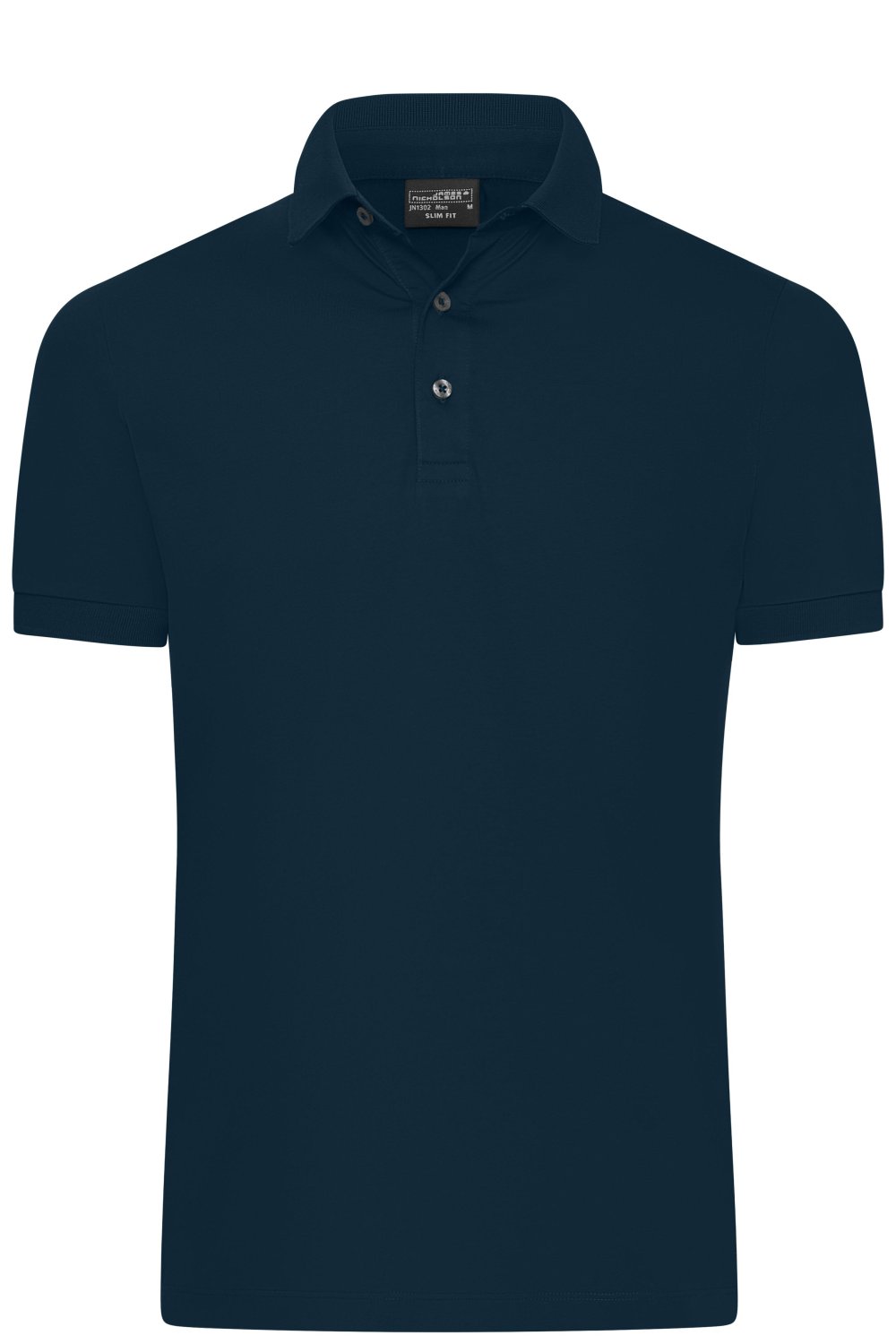 Daiber Men's Mercerised Polo Slim Fit in Navy – Vorderansicht