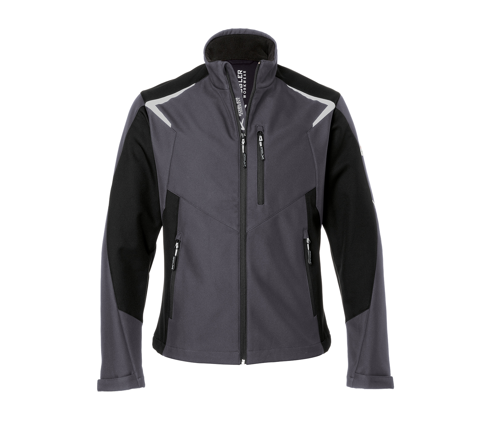 KÜBLER BODYFORCE Ultrashell Jacke in Anthrazit/Schwarz – Vorderansicht