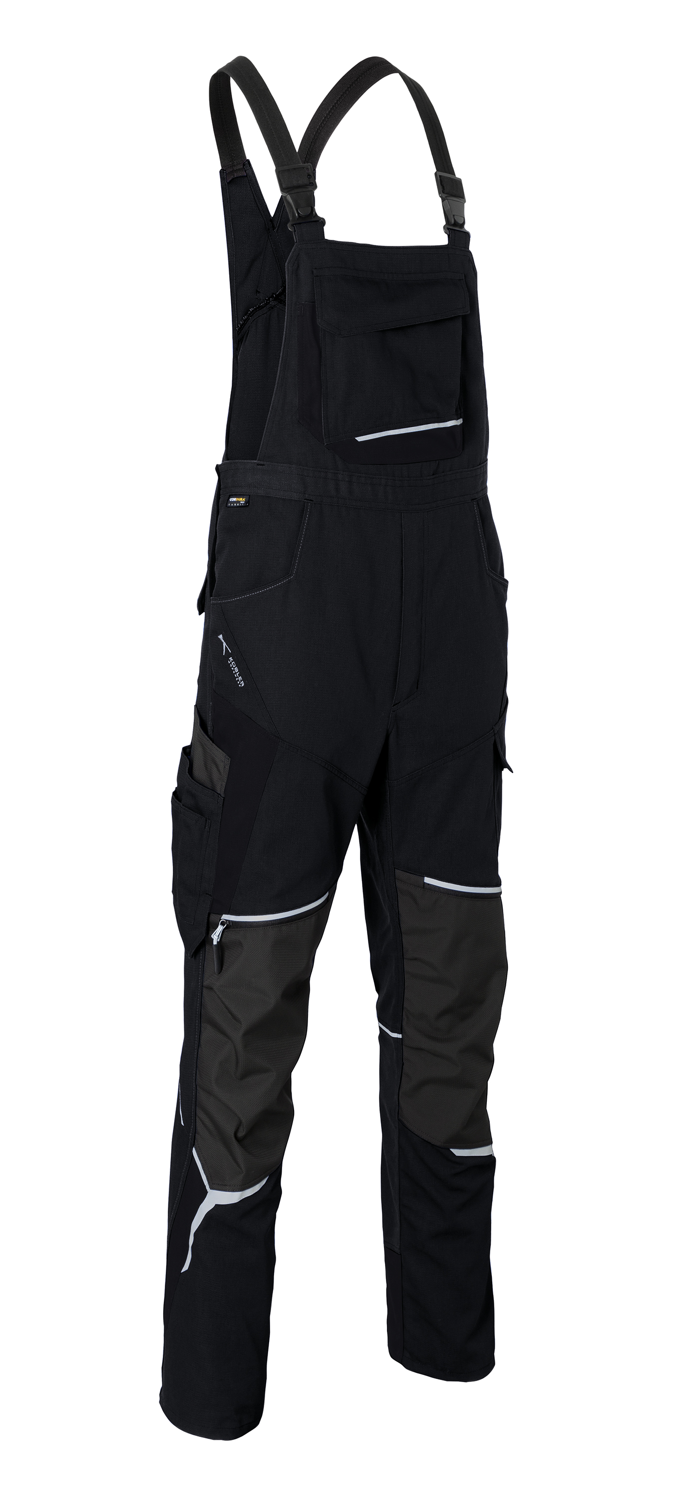 KÜBLER BODYFORCE Latzhose PSA 2 in Schwarz – Vorderansicht