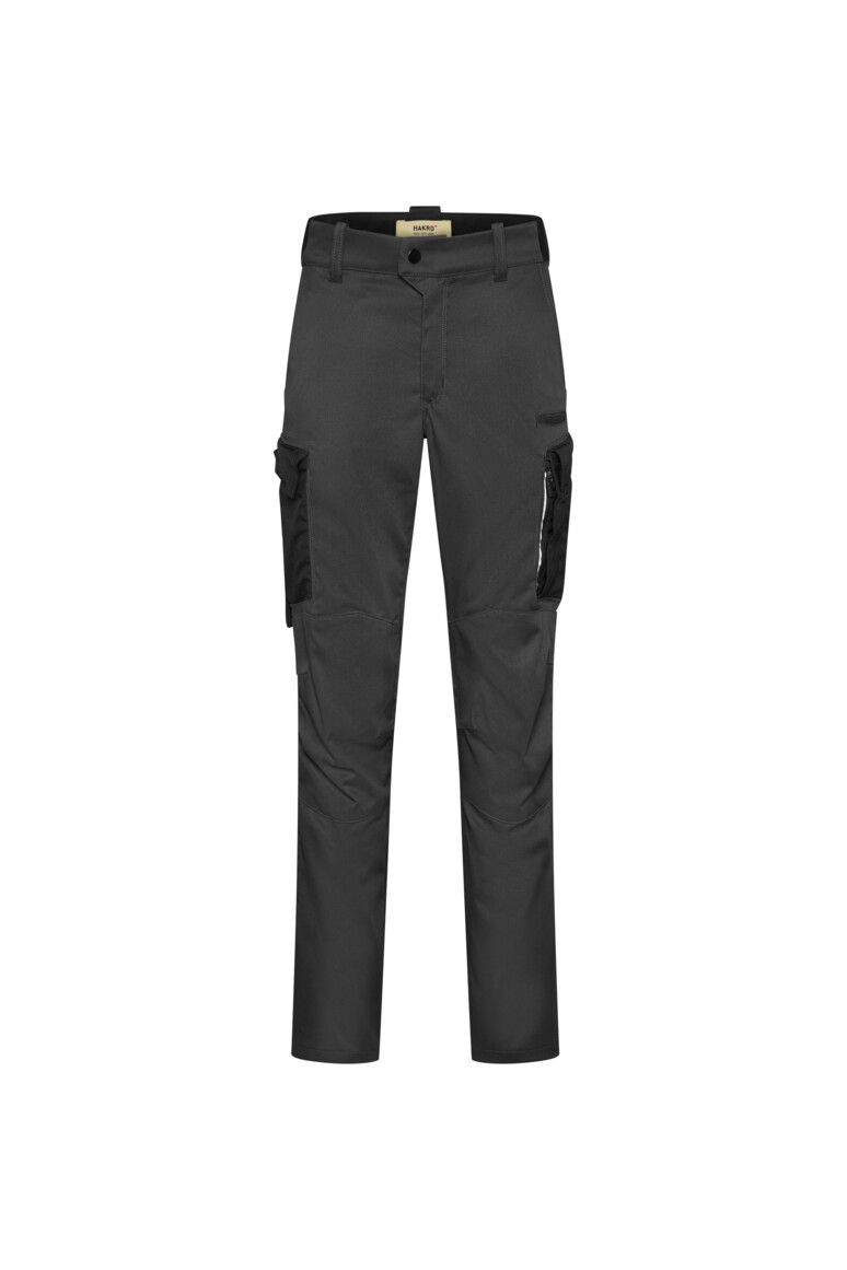 HAKRO 715 Worker-Performancehose ECO in Karbongrau – Vorderansicht