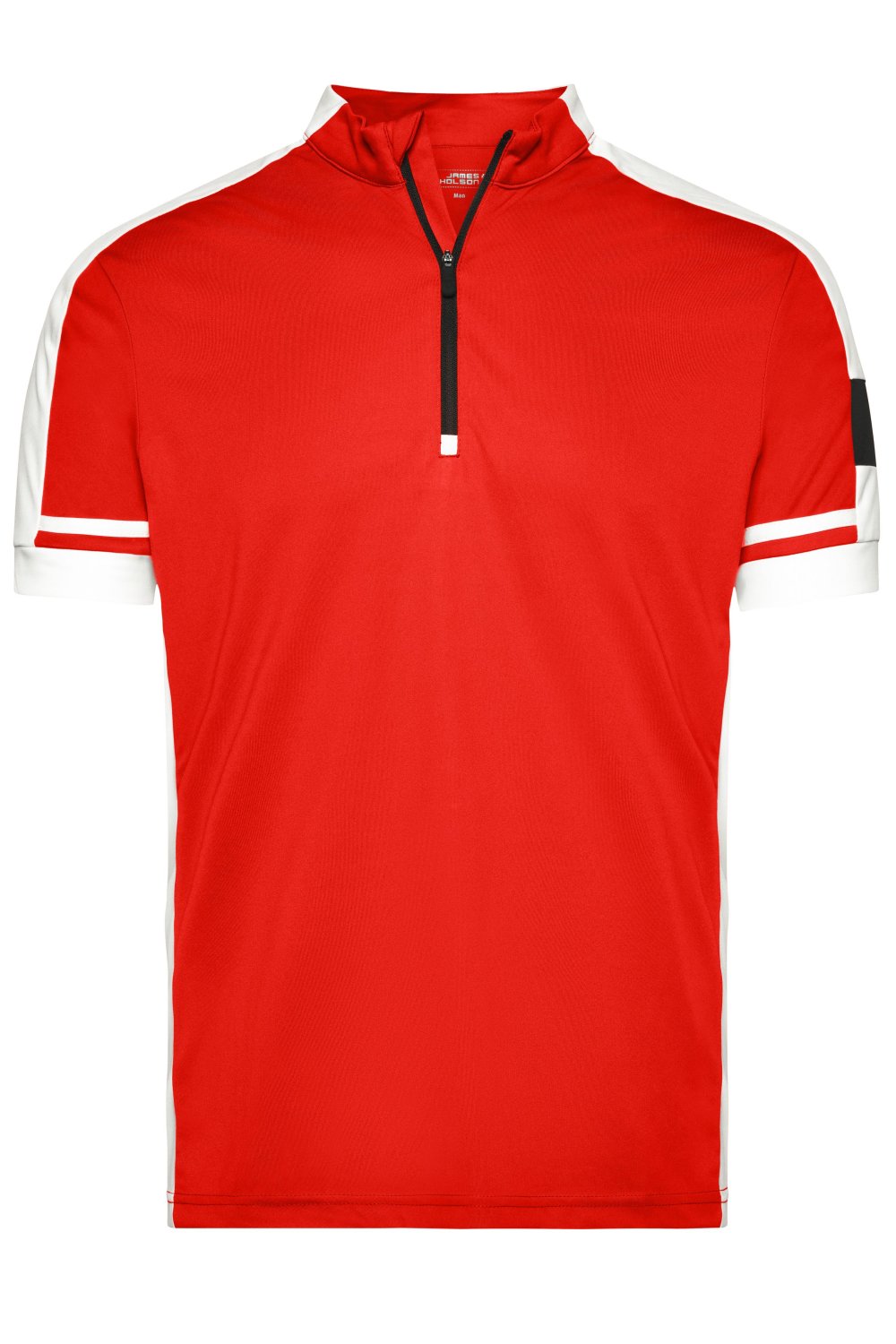 Daiber Men's Bike-T Half-Zip in Red – Vorderansicht