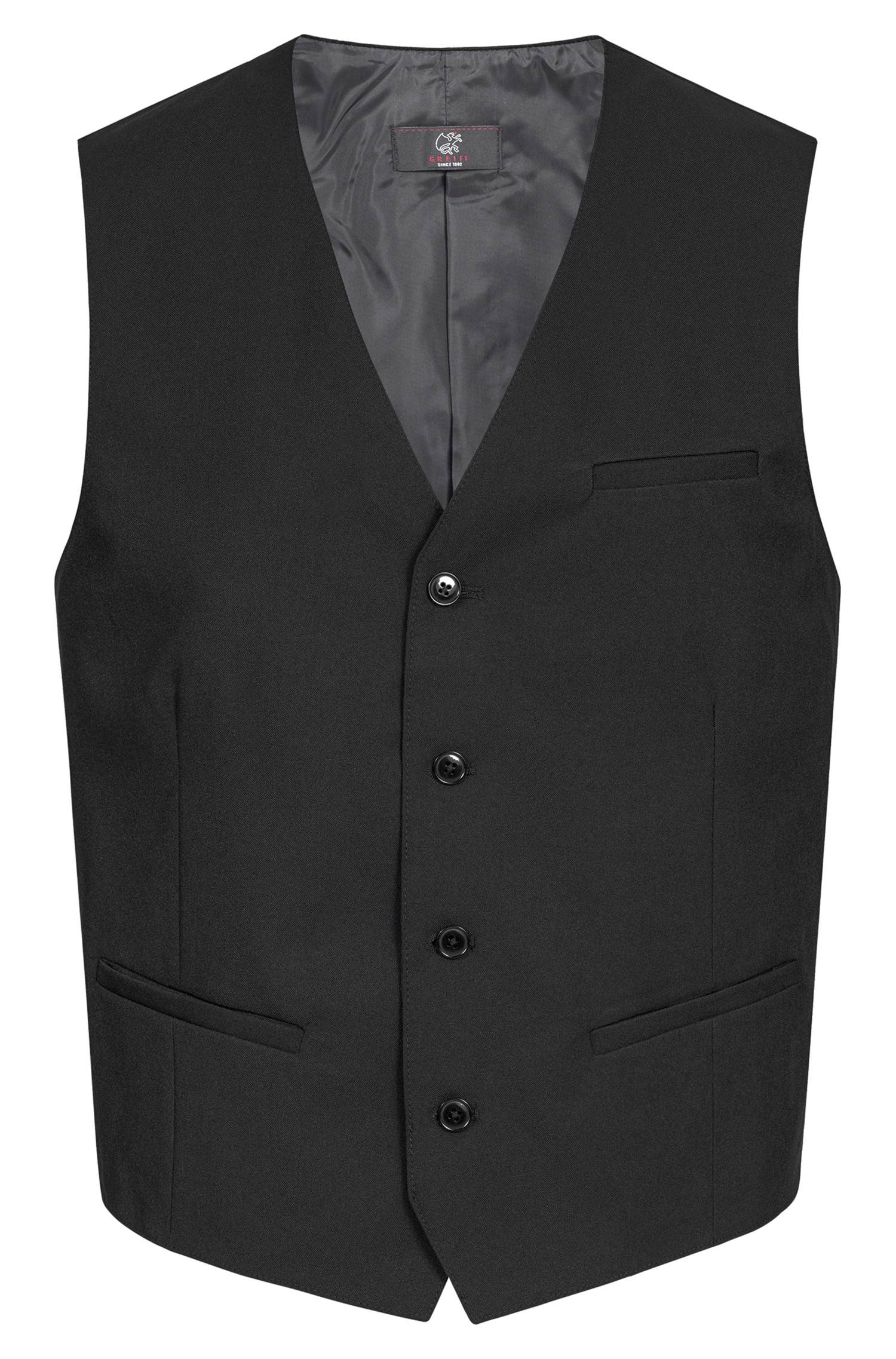 Greiff Herren-Weste RF Simple in Schwarz – Vorderansicht