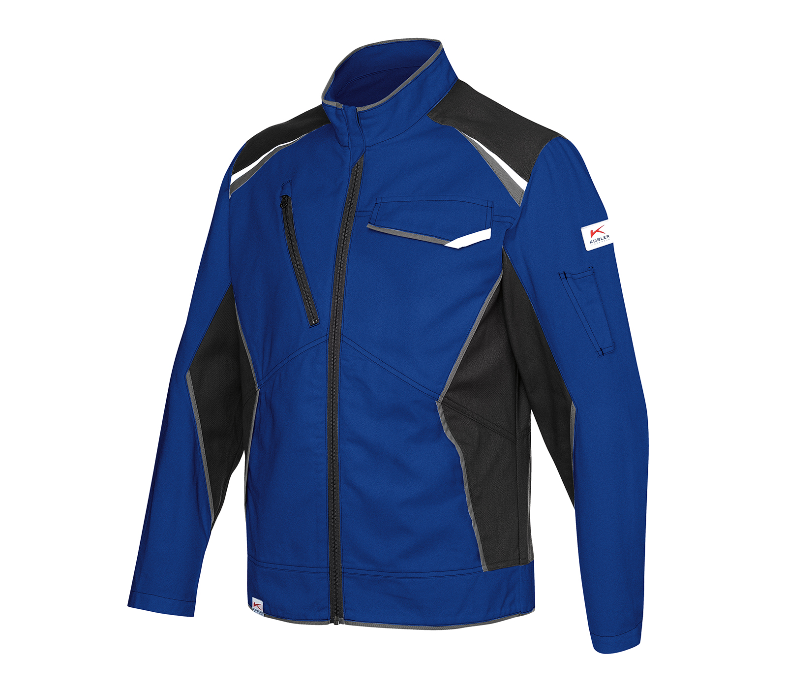 KÜBLER ICONIQ cotton Jacke in Kbl.blau/Schwarz – Vorderansicht