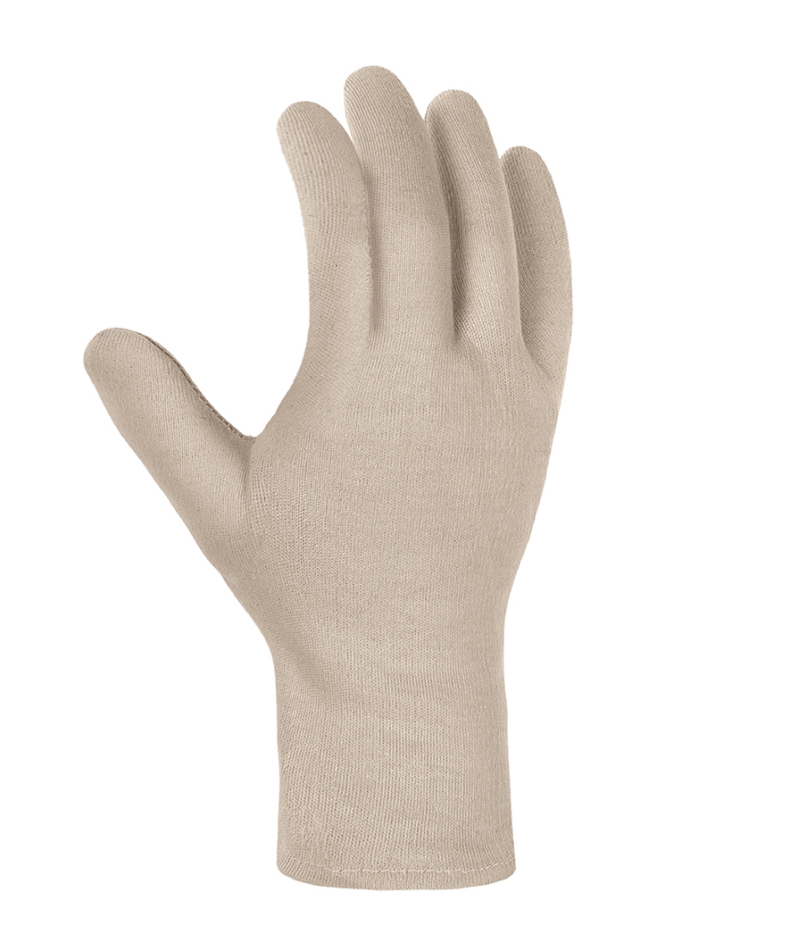 teXXor® Baumwolltrikot-Handschuhe SCHWER in Rohweiß – Vorderansicht