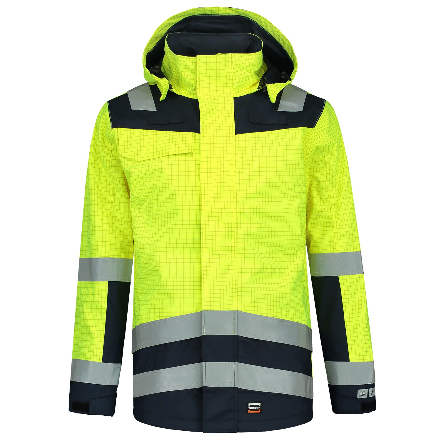 TRICORP Parka Multinorm Bicolor in Fluoryellow-Ink – Vorderansicht