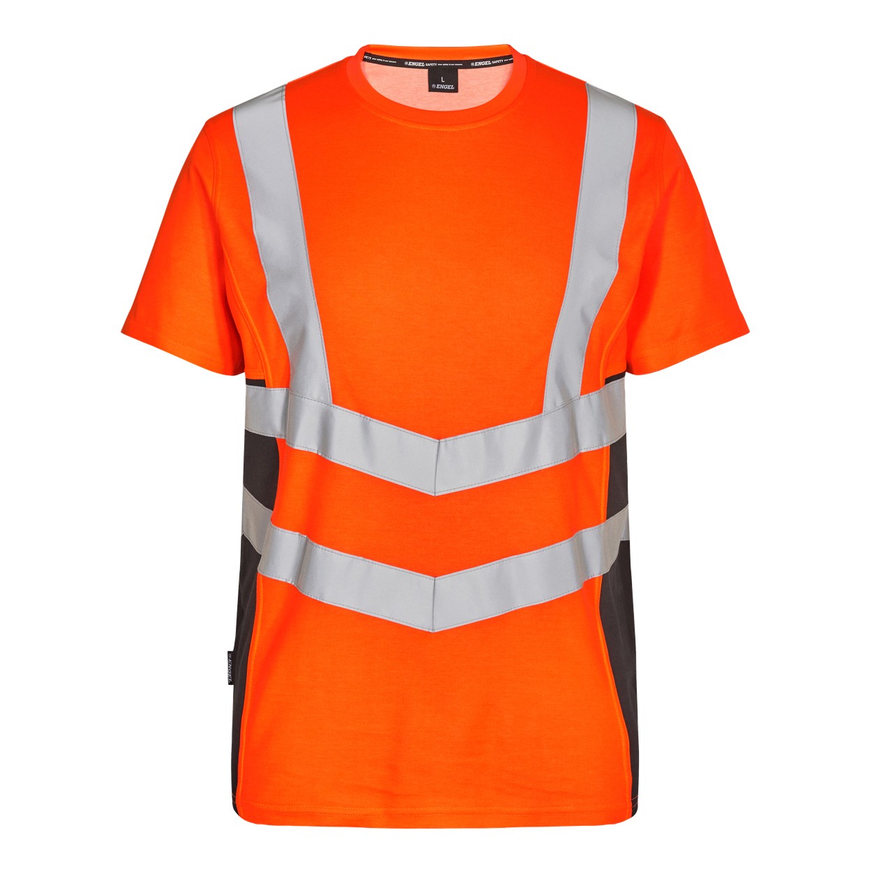 ENGEL Safety 9544-182 T-Shirt in Orange/Anthrazit Grau – Vorderansicht