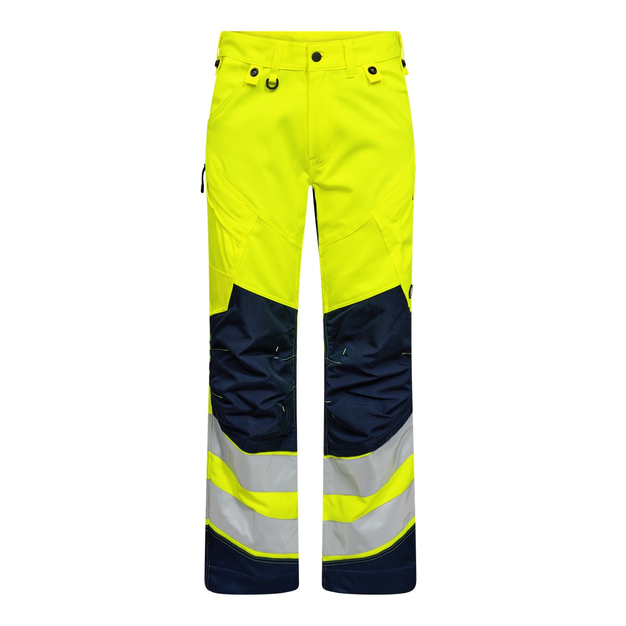 ENGEL Safety 2544-314 Arbeitshose mit 2-Wege-Stretch in Gelb/Blue Ink – Vorderansicht