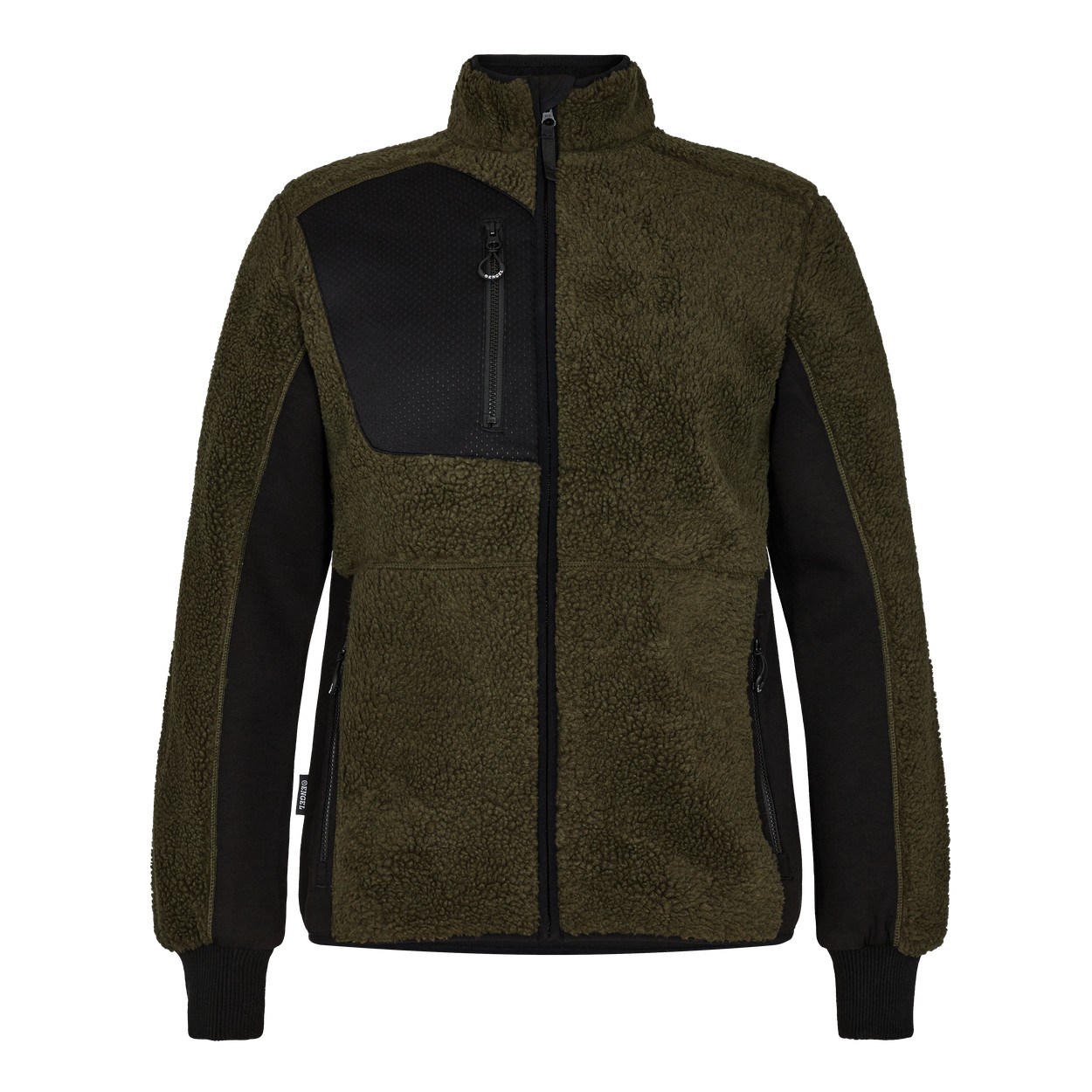 ENGEL X-treme 1362-298 Faserjacke in Forest Green/Schwarz – Vorderansicht