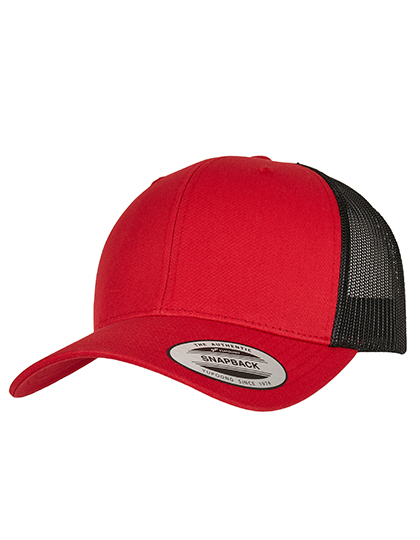 FLEXFIT Retro Trucker 2-Tone in Red/Black – Vorderansicht