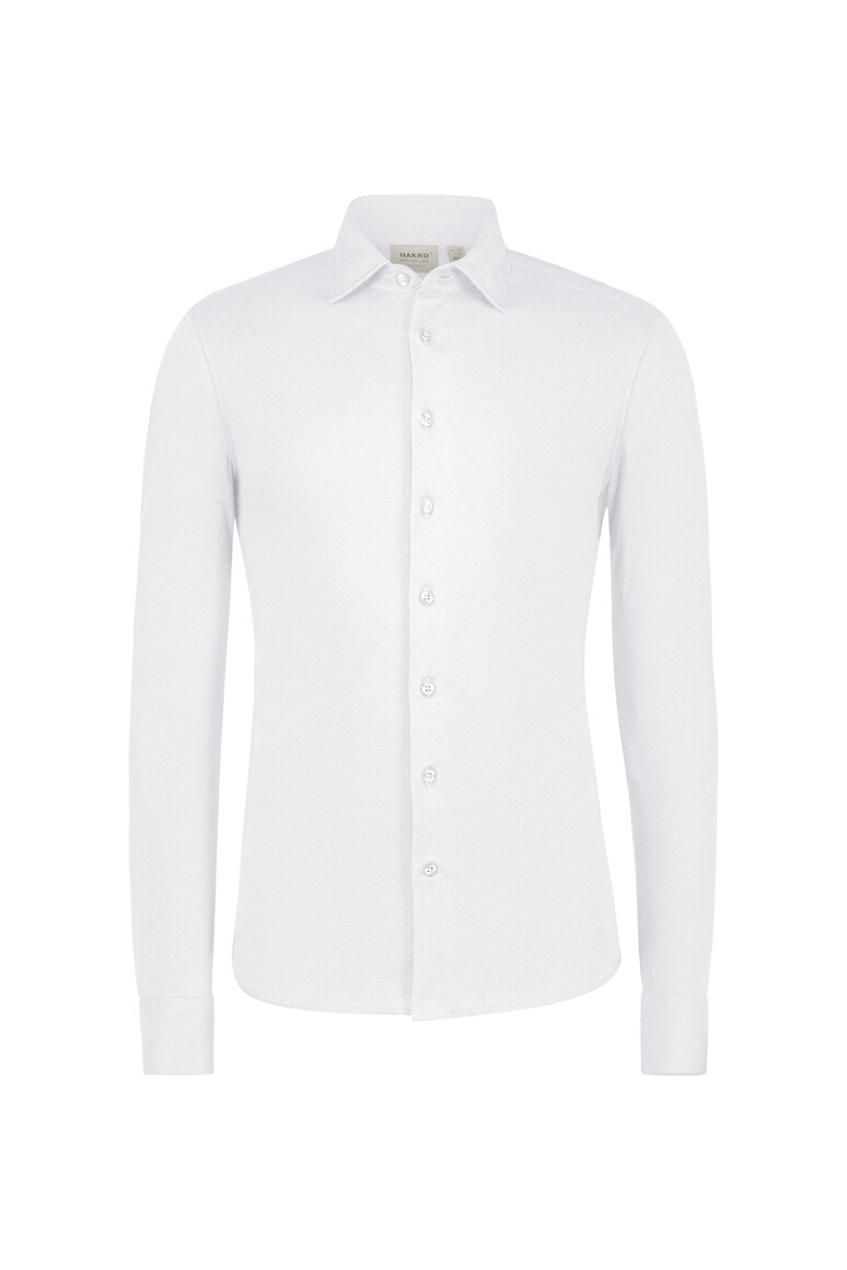 HAKRO 137 COTTON TEC® Hemd in Weiß – Vorderansicht