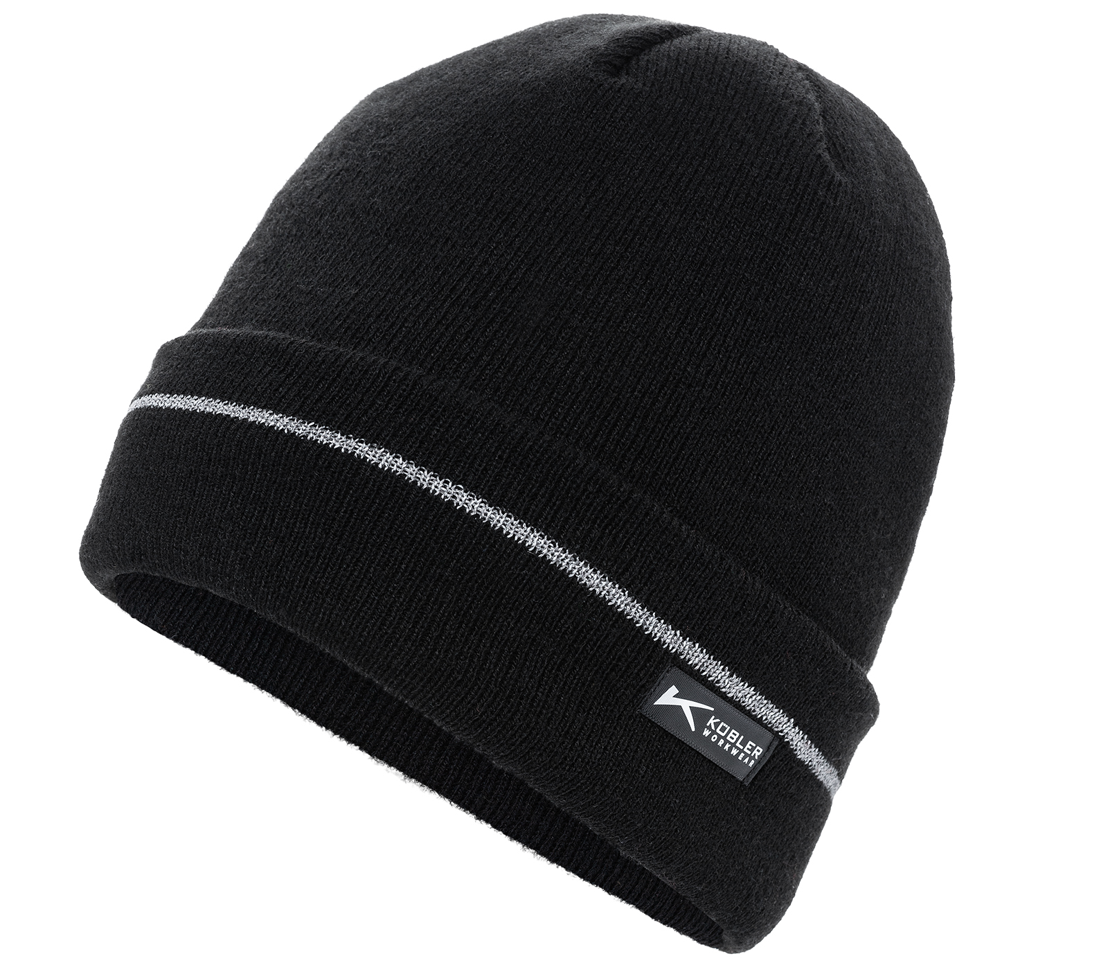 Kübler Strickmütze in Schwarz – Vorderansicht