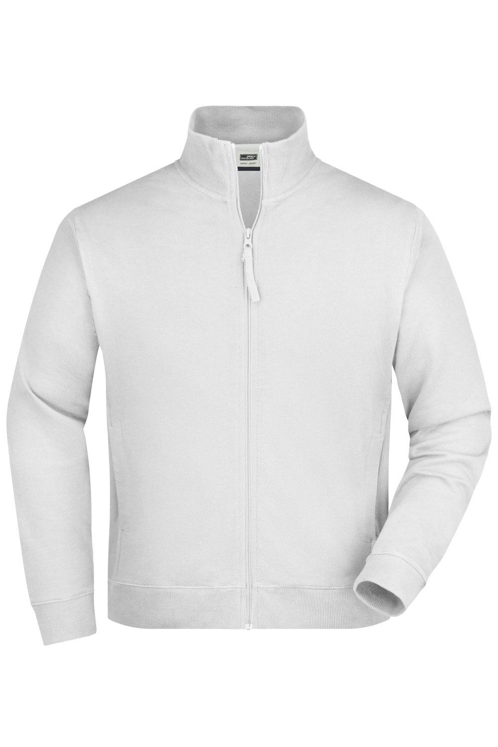 Daiber Sweat Jacket in White – Vorderansicht