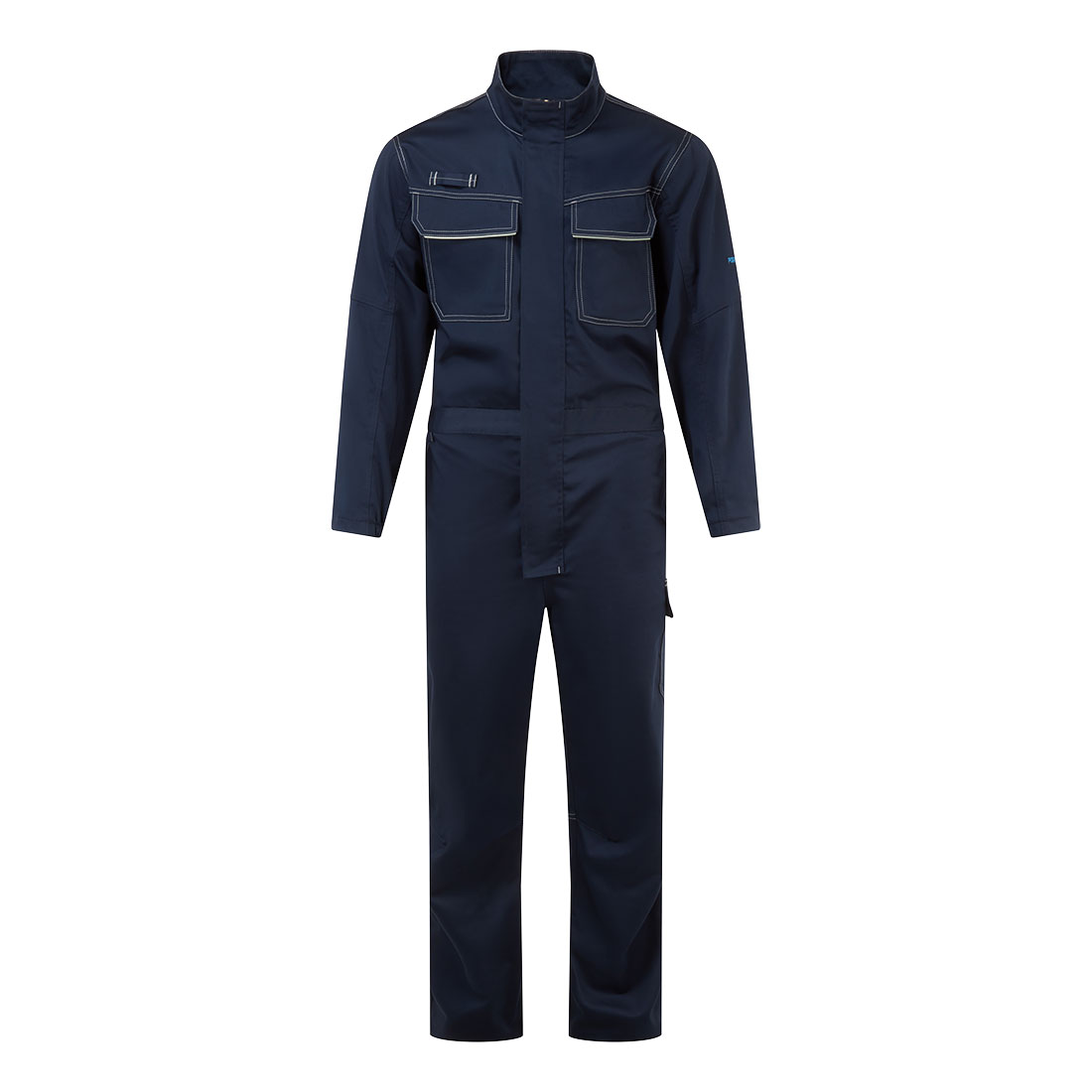Portwest Bizweld Work FR Coverall in Marine – Vorderansicht