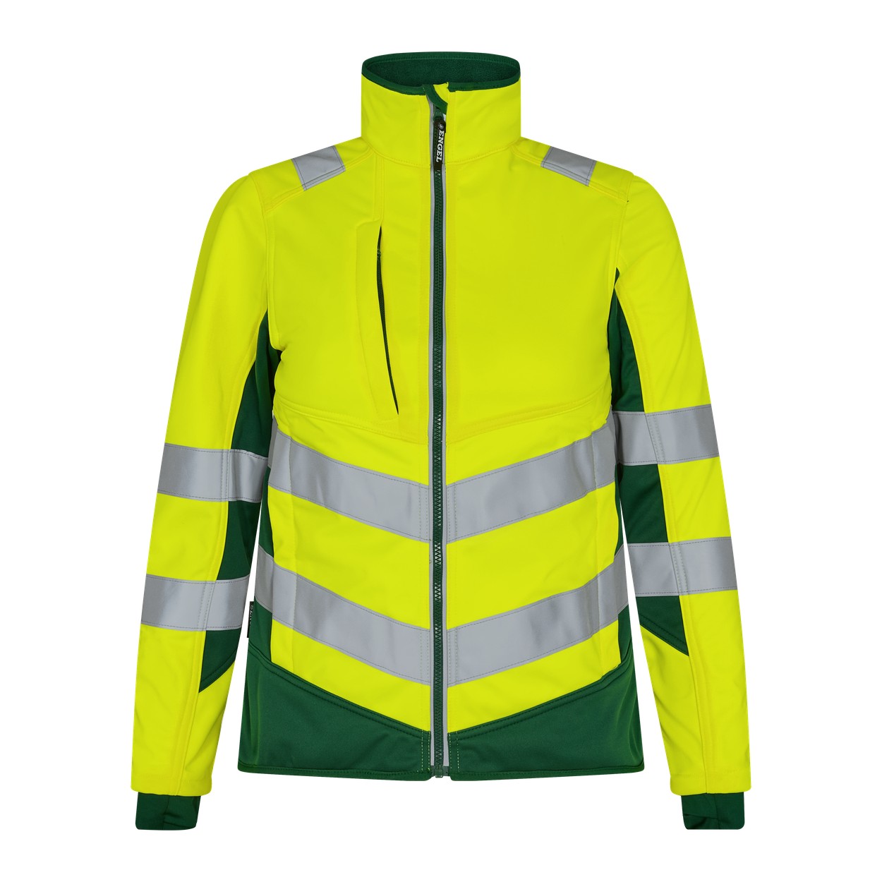ENGEL Safety 1156-237 Damen Softshelljacke in Gelb/Grün – Vorderansicht