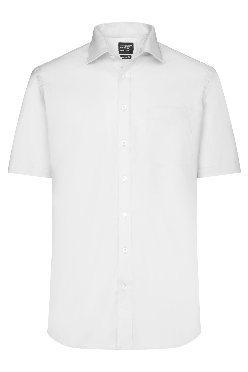 Daiber Men's Shirt Short-Sleeved Micro-Twill in White – Vorderansicht