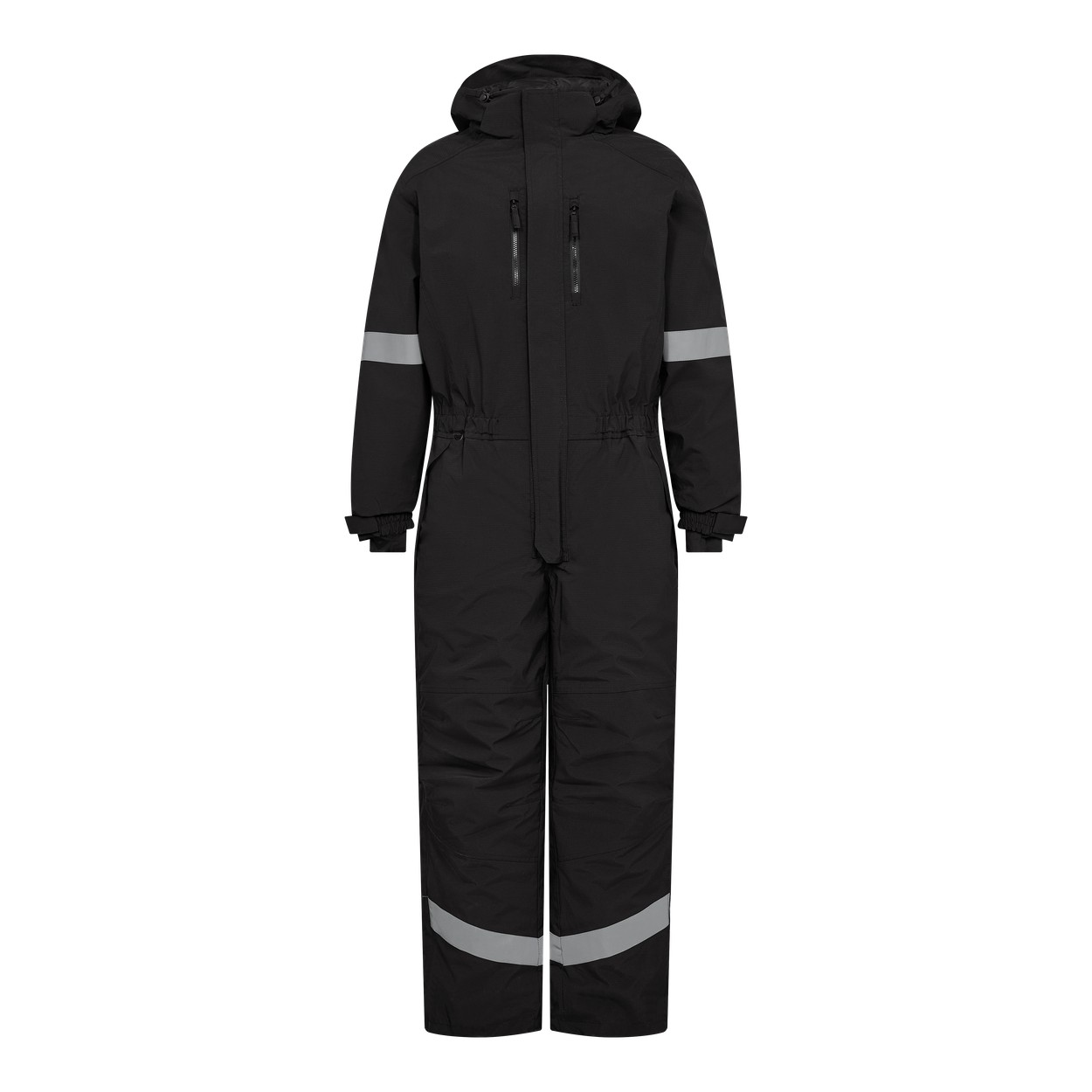 ENGEL Extend 4202-930 Winteroverall mit Reflexstreifen in Schwarz – Vorderansicht
