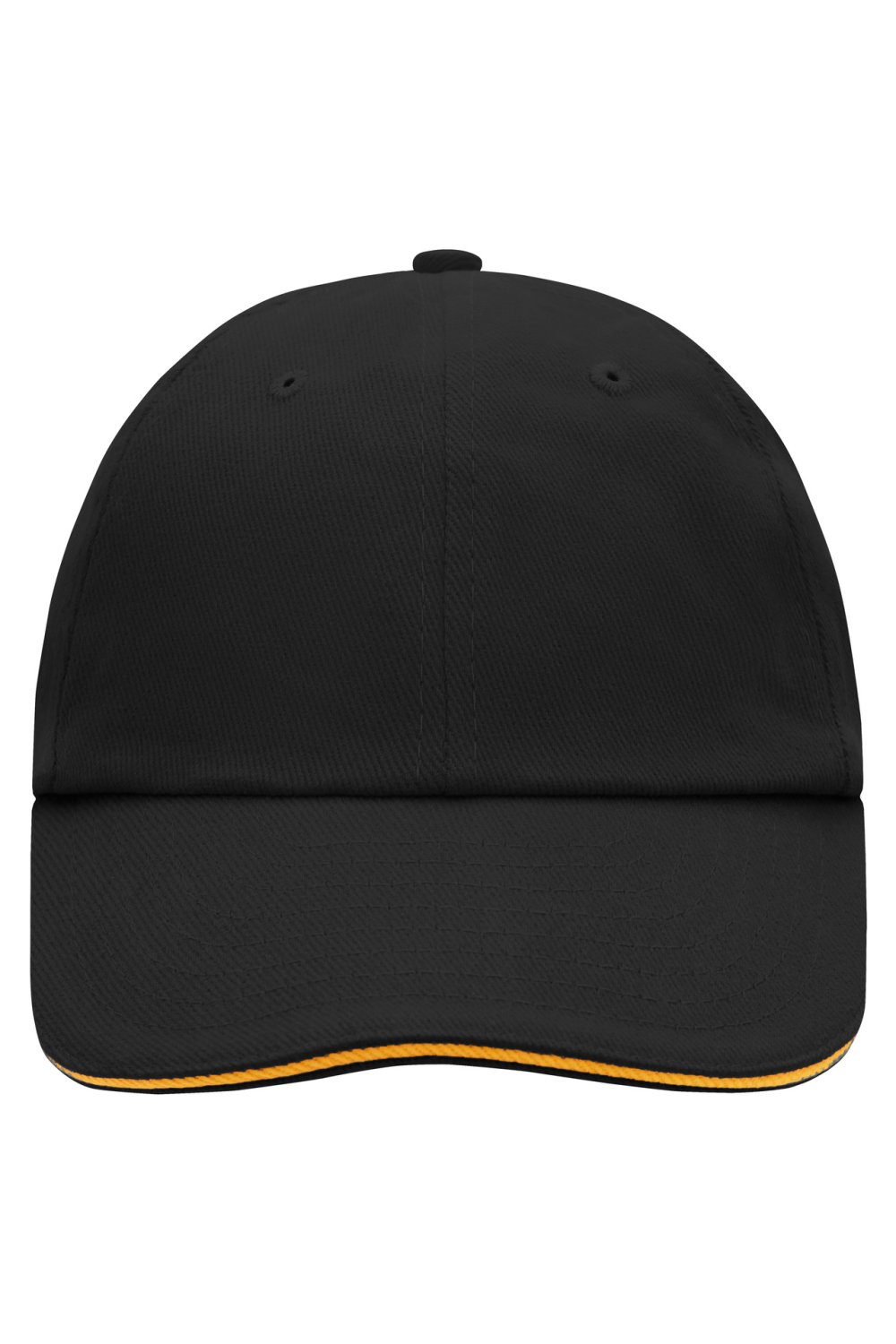 Daiber 6 Panel Raver Sandwich Cap in Black/Orange – Vorderansicht