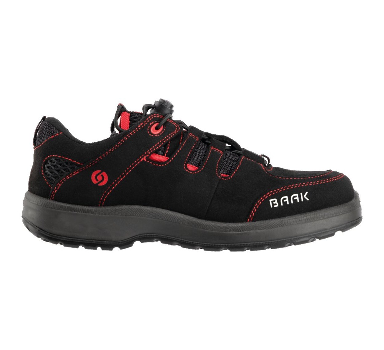 BAAK Damen-Sandale S1 ESD SRC SUE2 in Schwarz – Vorderansicht