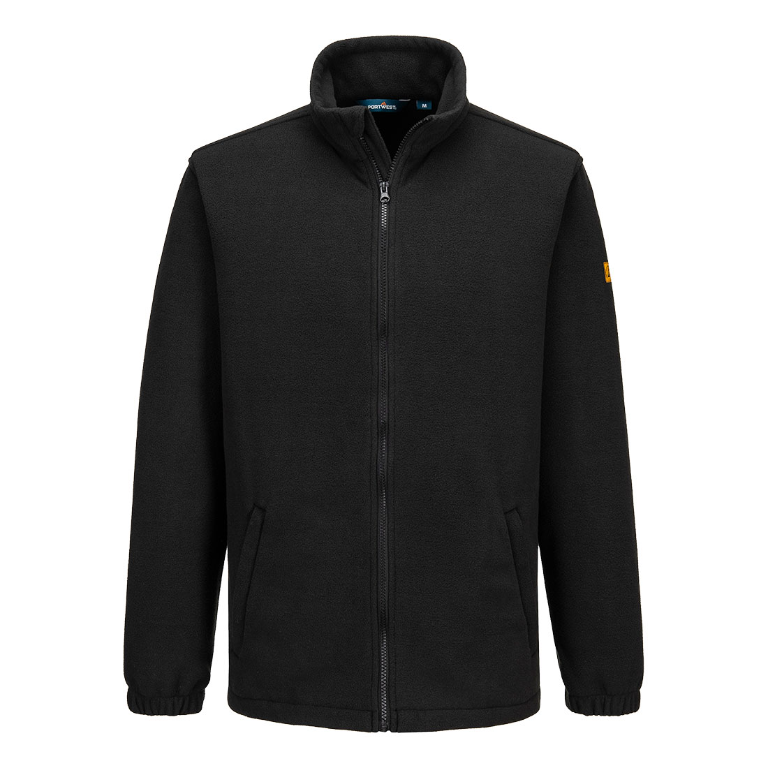 Portwest Anti-Static ESD Fleece in Schwarz – Vorderansicht