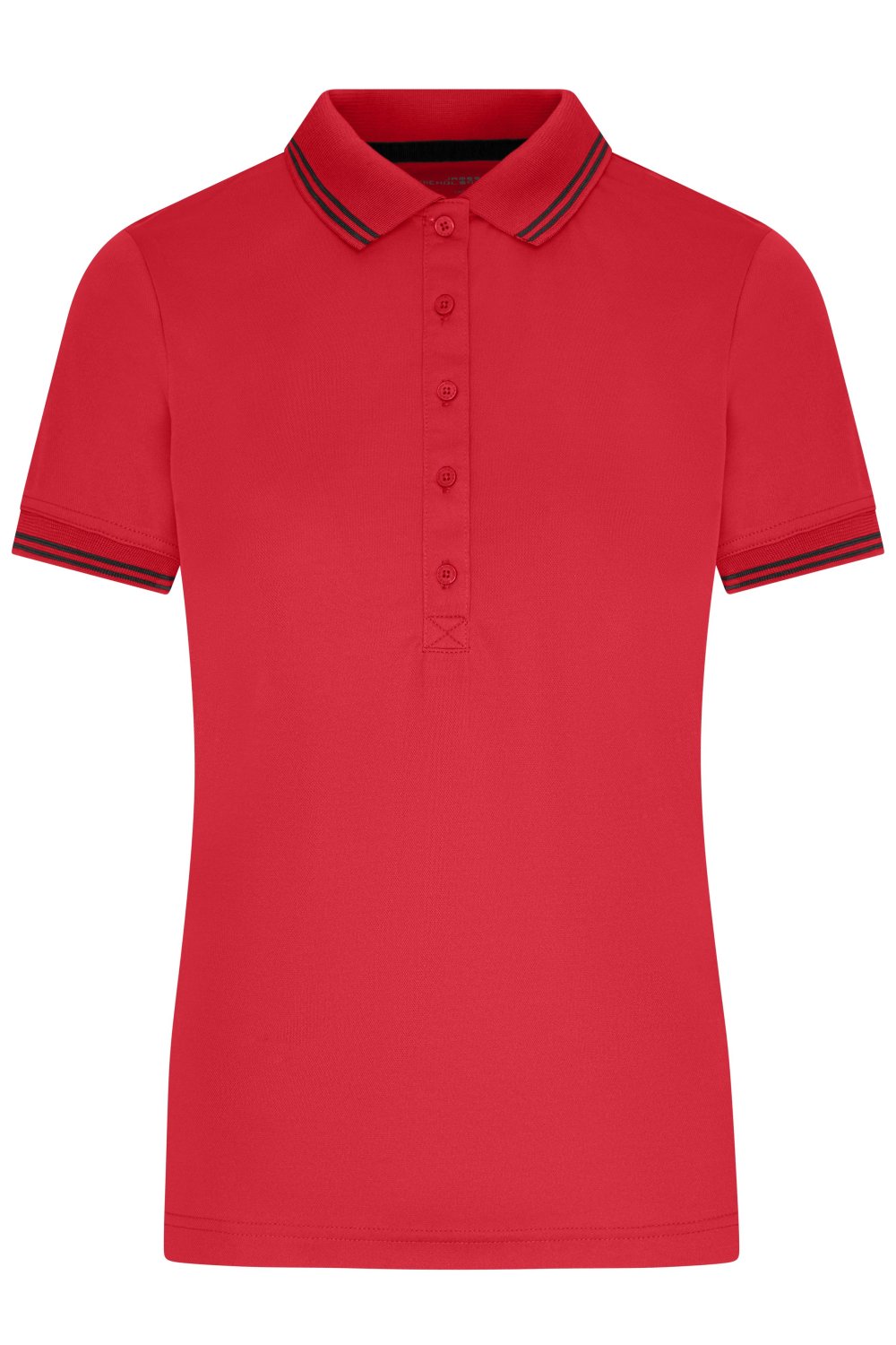 Daiber Ladies' Functional Polo in Red/Black – Vorderansicht