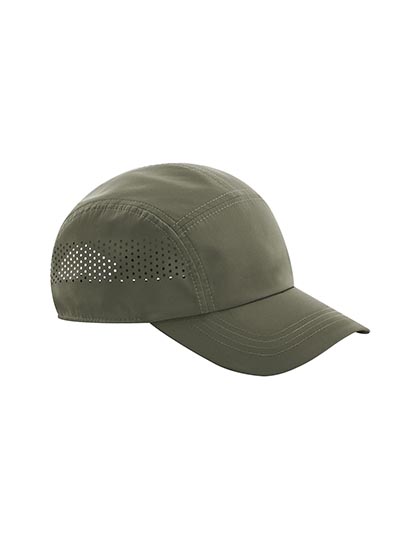 Beechfield Technical Running Cap in Olive Green – Vorderansicht