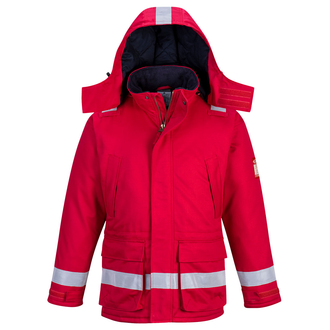 Portwest Bizflame Work FR Insulated Jacket in Rot – Vorderansicht