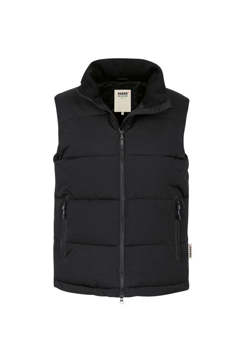 HAKRO 842 Bodywarmer in Schwarz – Vorderansicht
