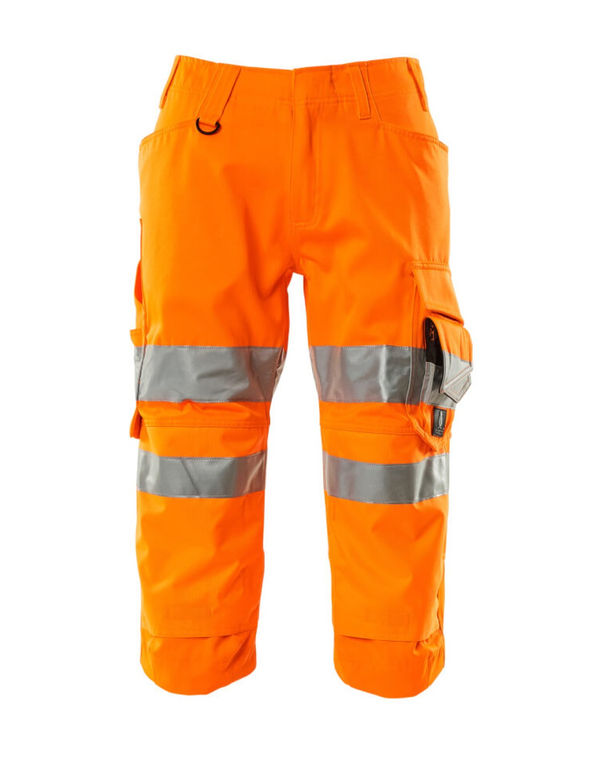 MASCOT Safe Supreme Dreiviertel-Hose mit Knietaschen in Hi-Vis Orange – Vorderansicht