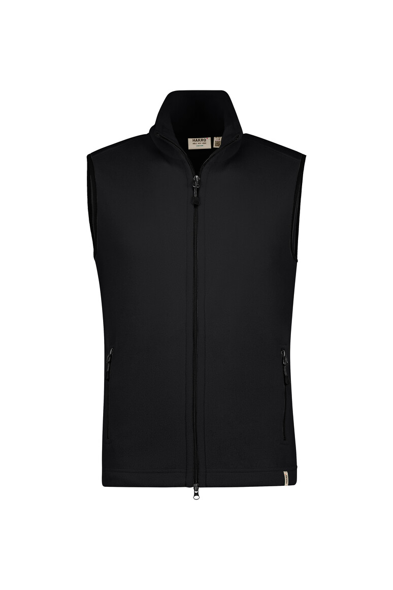 HAKRO 847 Fleeceweste ECO in Schwarz – Vorderansicht