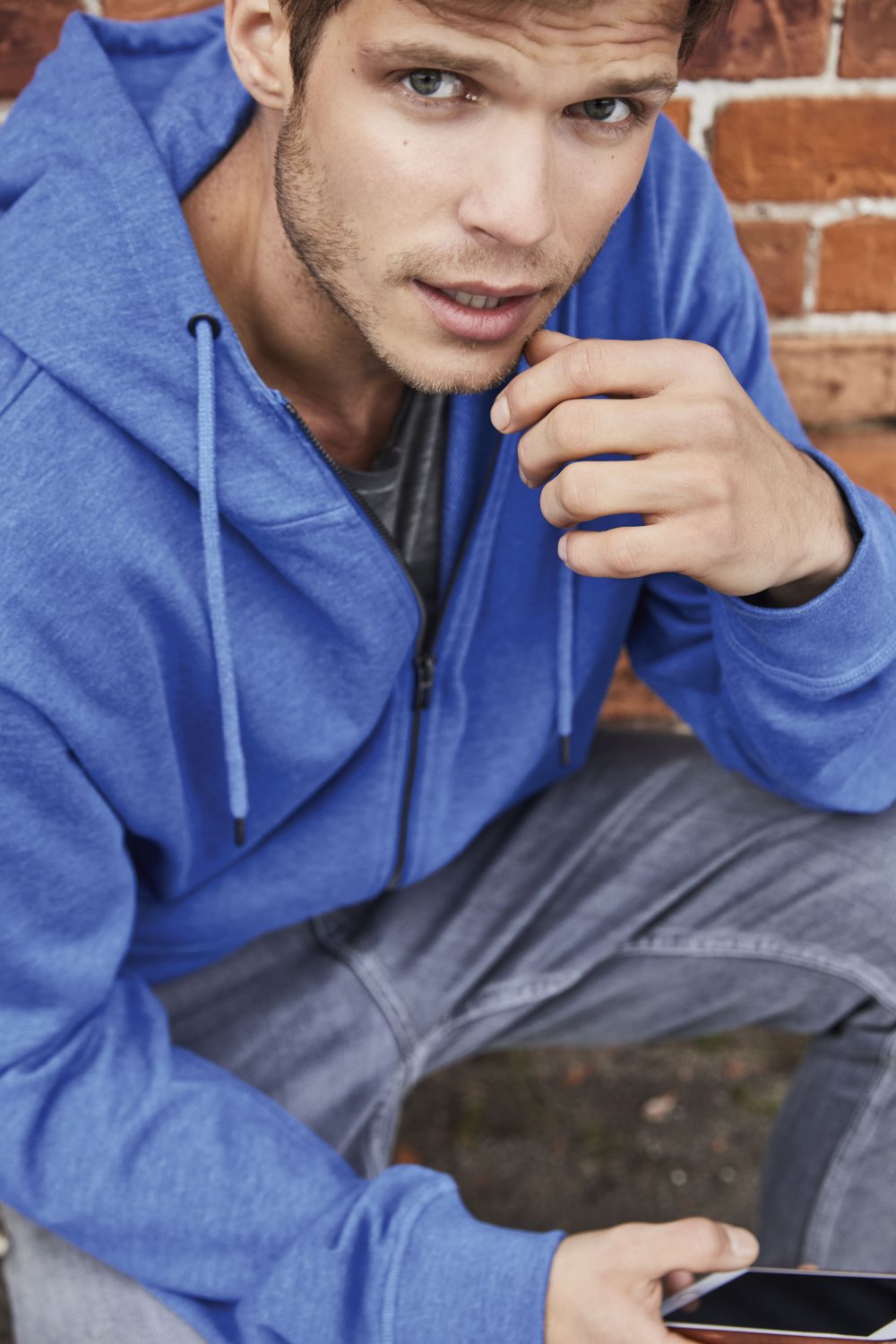 Daiber Men's Zip Hoody OCS Blended & RCS in Black – Modellansicht