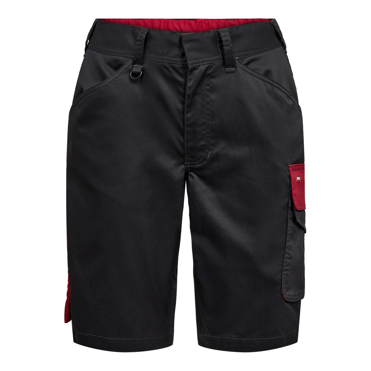 ENGEL Galaxy 6816-255 Damen Arbeitsshorts mit 2-Wege-Stretch in Anthrazit Grau/Tomato Red – Vorderansicht