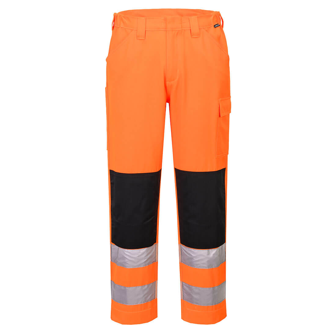 Portwest ES1 Essential Hi-Vis Work Trouser in Orange – Vorderansicht