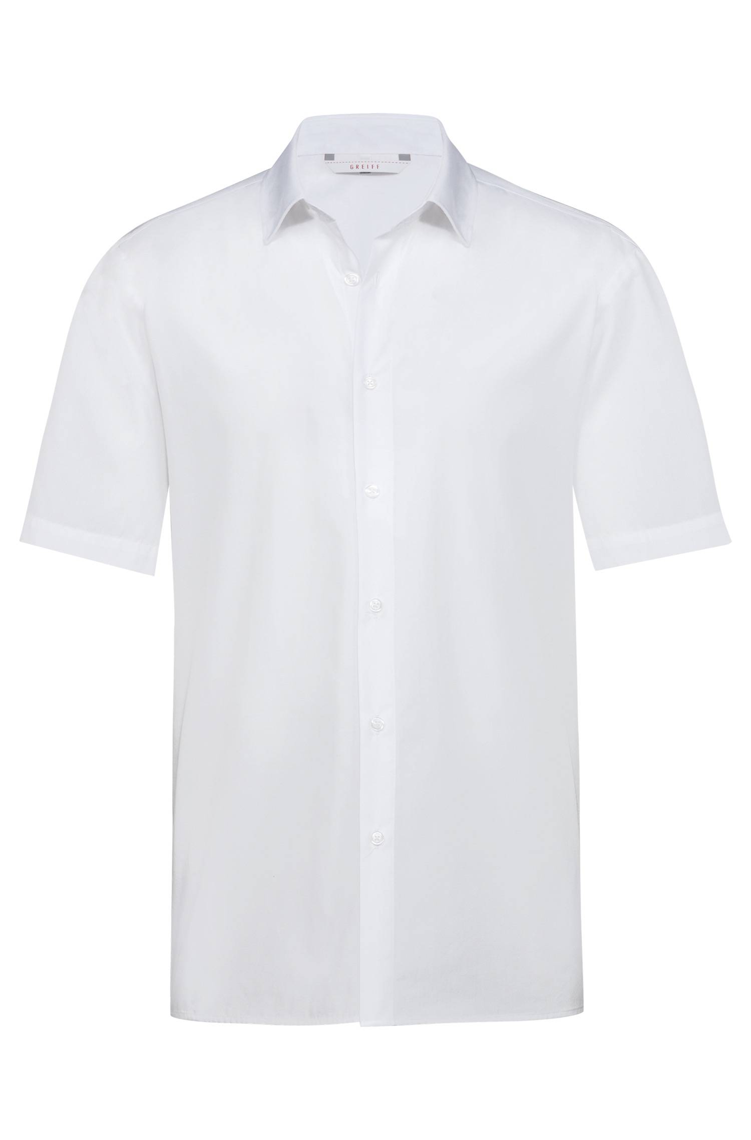 Greiff Herren-Hemd 1/2 RF Simple in Weiß – Vorderansicht