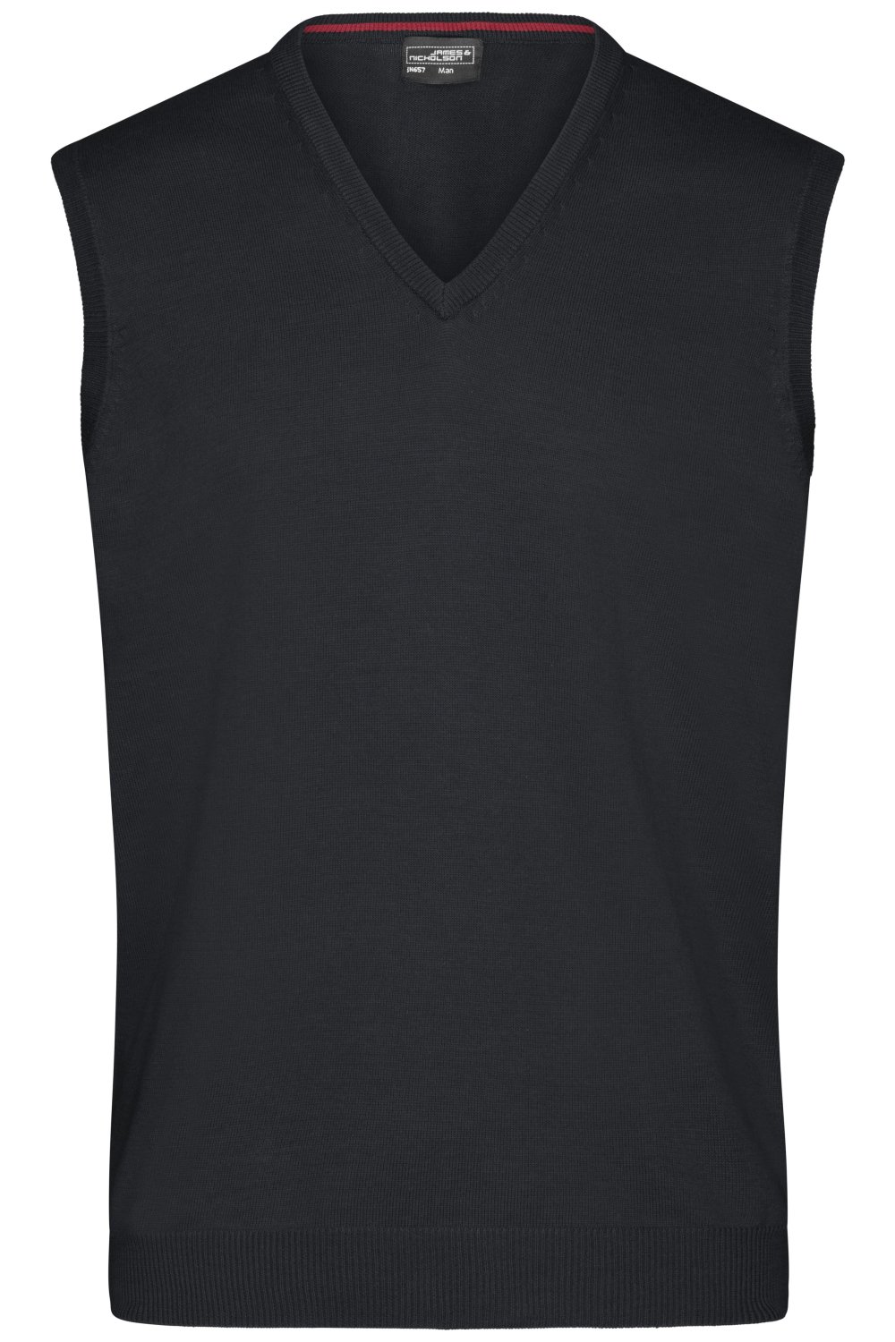 Daiber Men's V-Neck Pullunder in Black – Vorderansicht