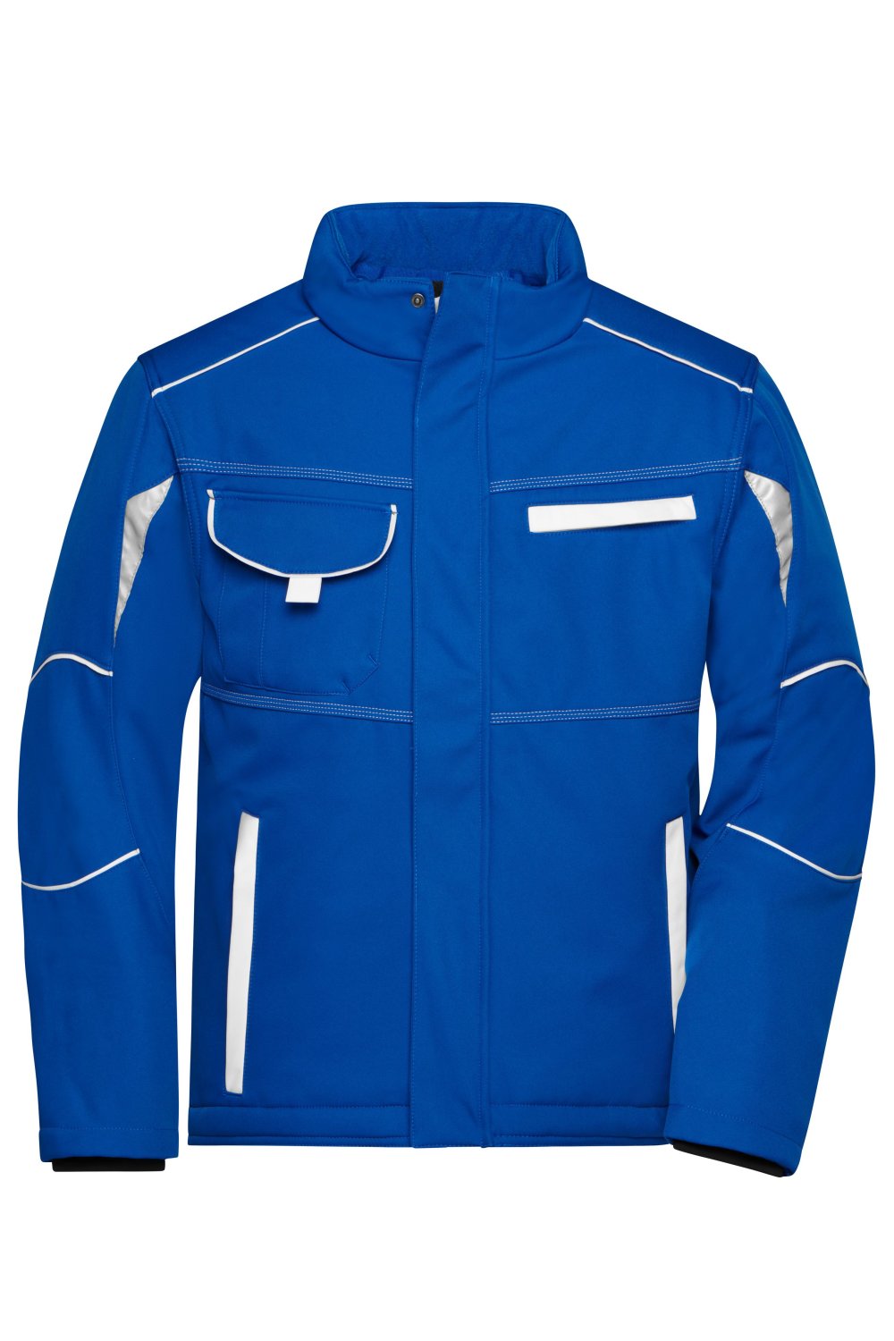 Daiber Workwear Softshell Padded Jacket - COLOR - in Royal/White – Vorderansicht