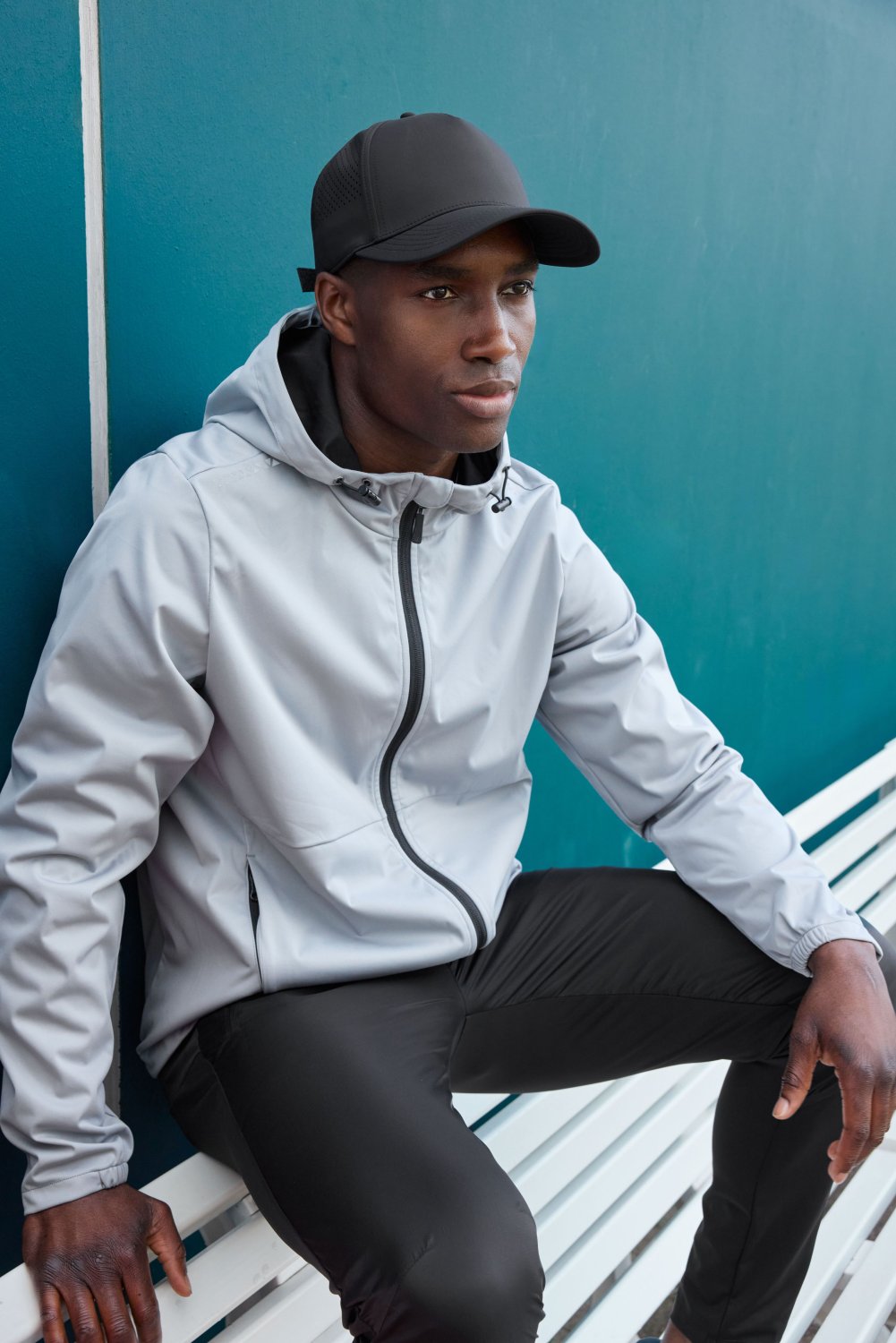 Daiber Men's Sports Softshell Jacket GRS in Black – Modellansicht