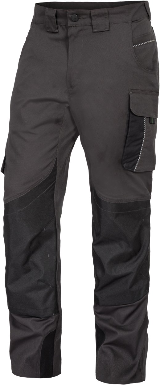 Leibwächter Bundhose mit Knietaschen Dynamic Line in Anthrazit-Schwarz – Vorderansicht