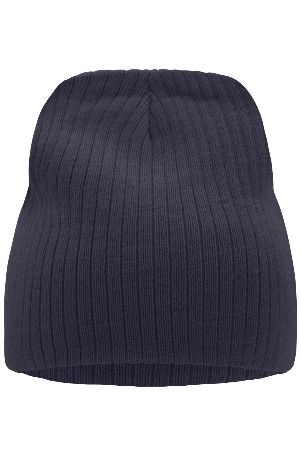 Daiber Rib Beanie in Navy – Vorderansicht