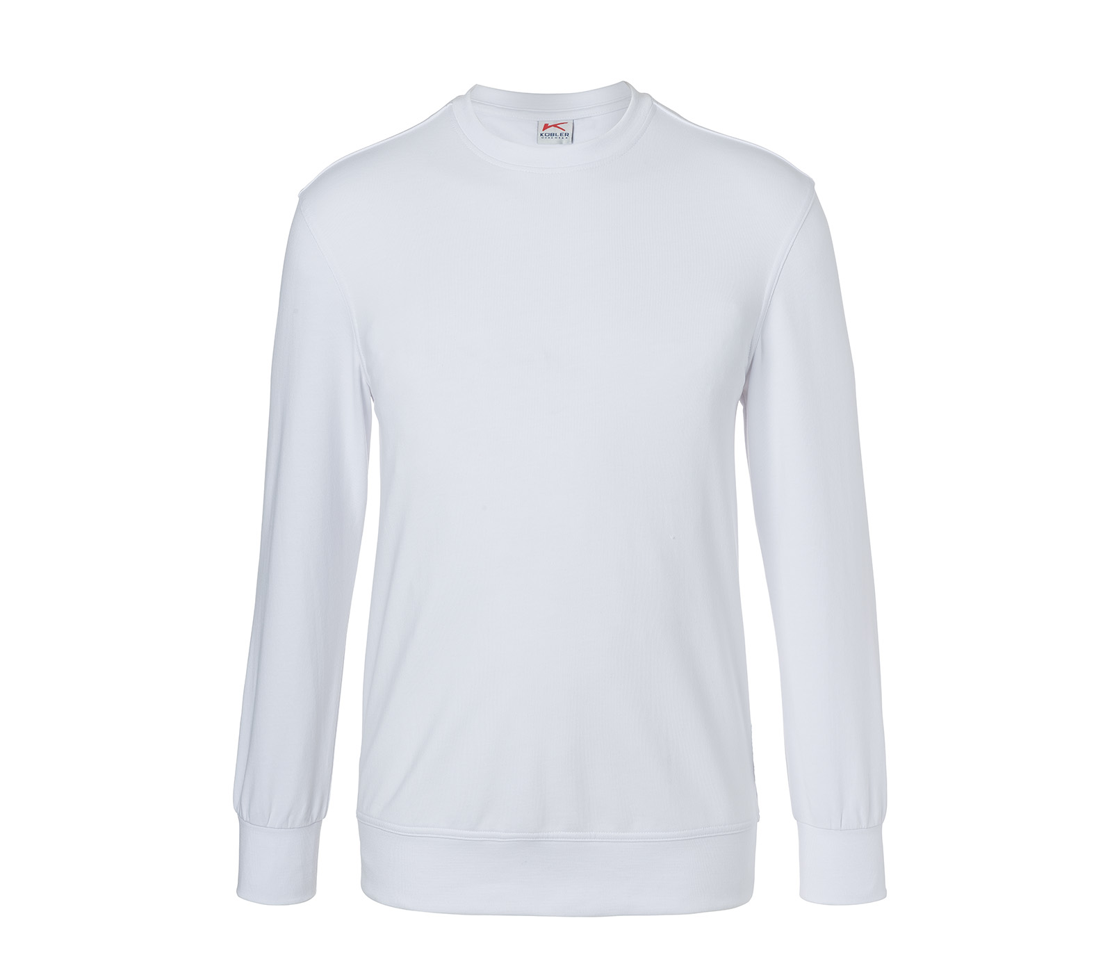 KÜBLER SHIRTS Sweatshirt in Weiß – Vorderansicht