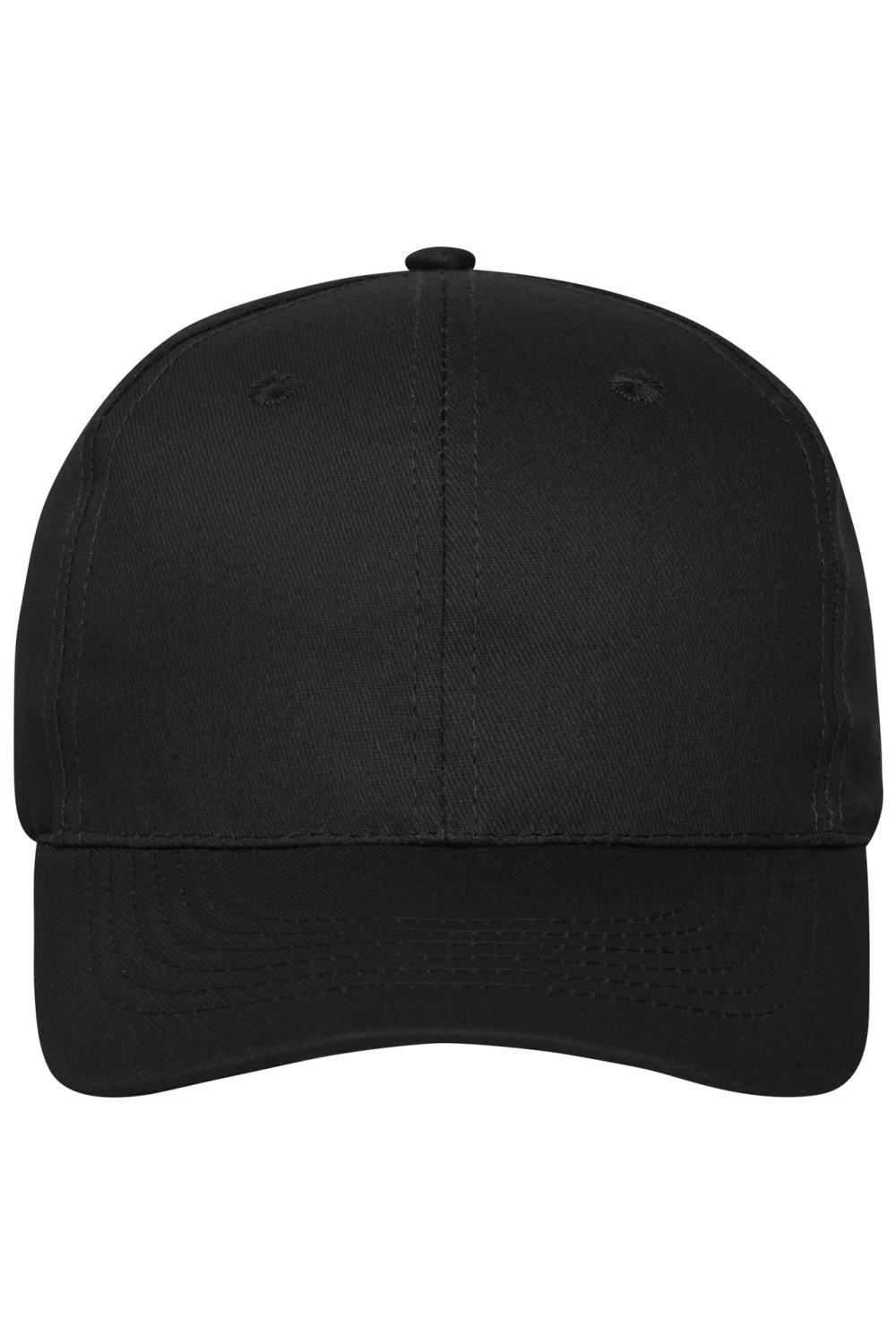 Daiber 6 Panel Cap Organic Cotton in Black – Vorderansicht
