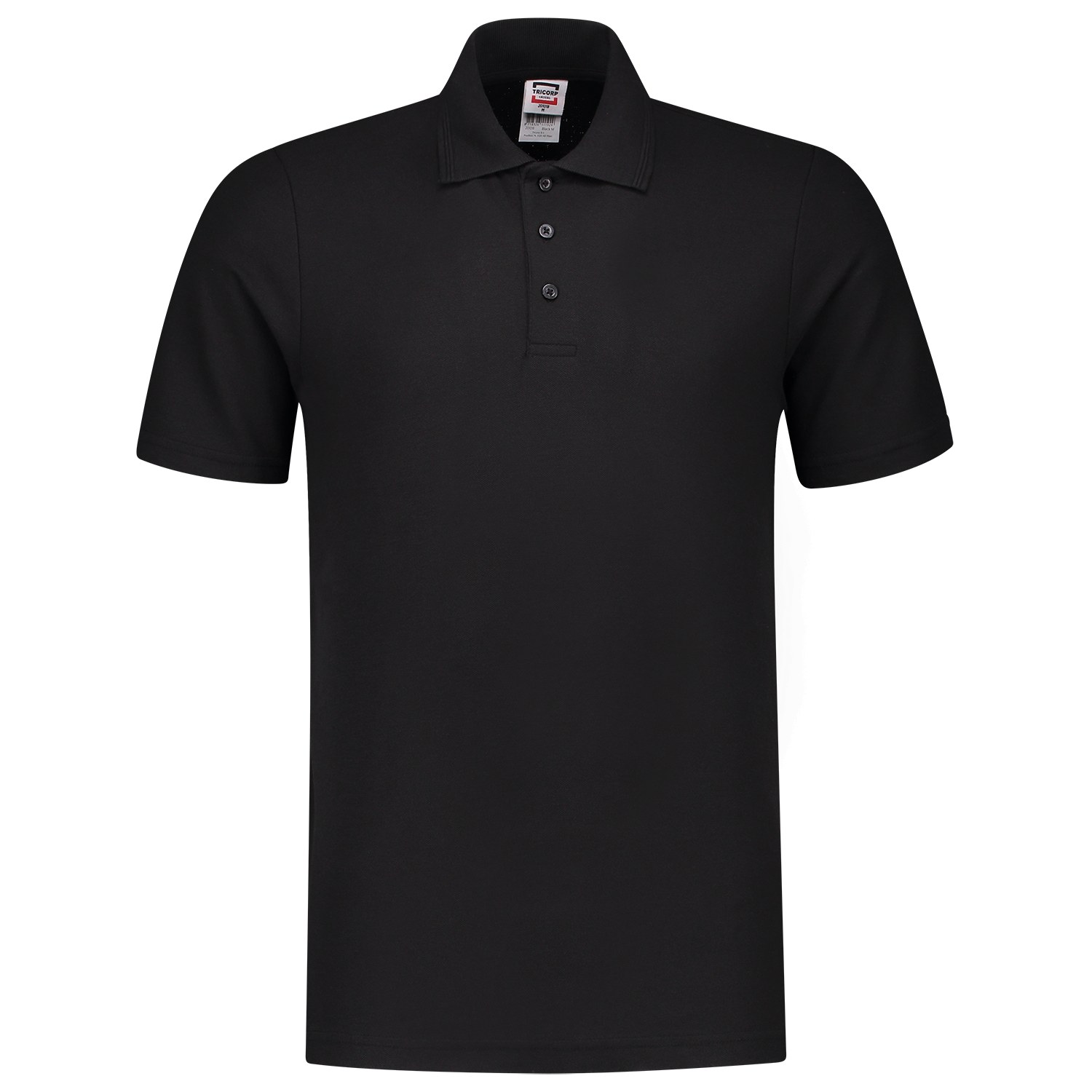 TRICORP Poloshirt 180g Waschbar 60°C in Black – Vorderansicht