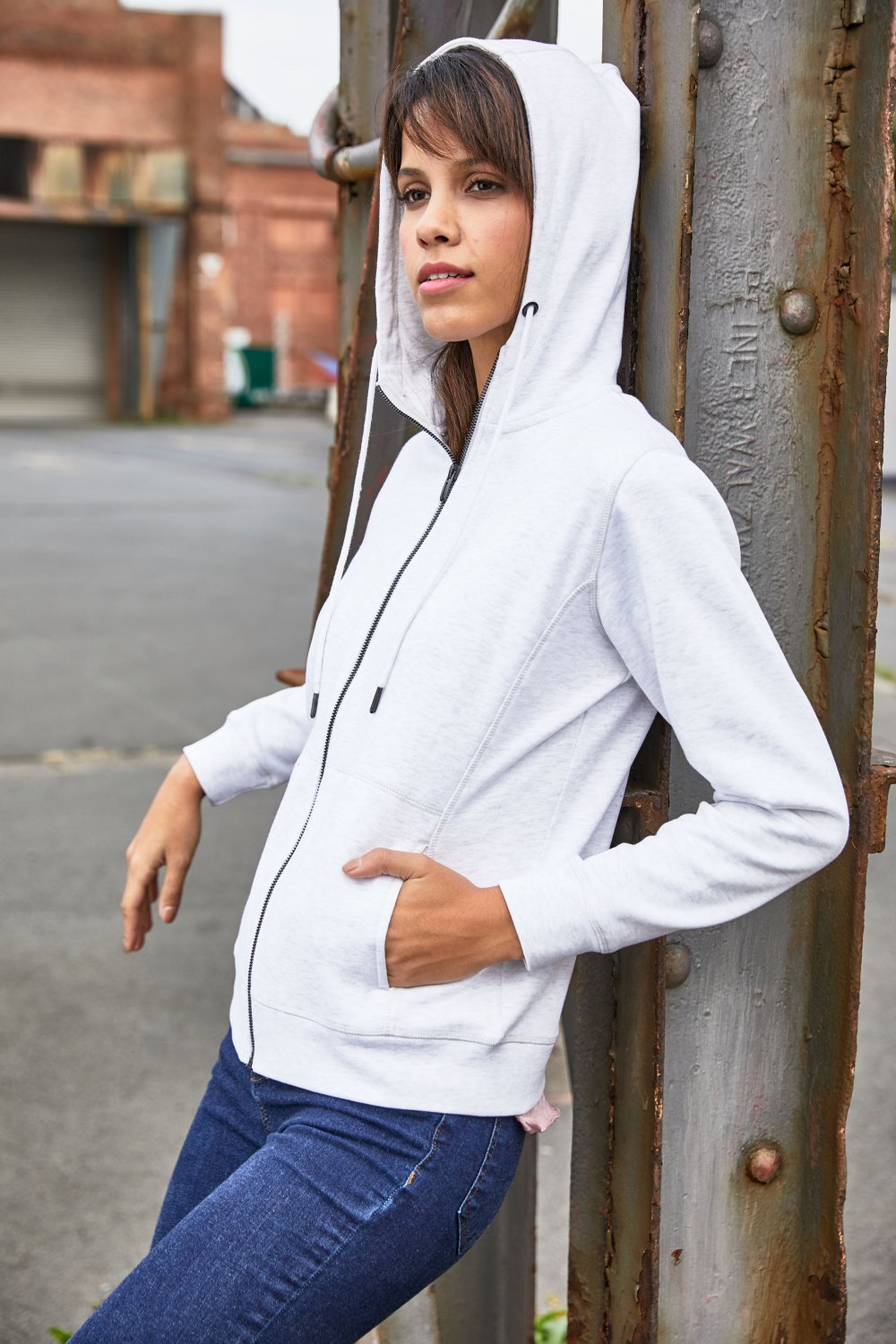Daiber Ladies' Zip Hoody OCS Blended & RCS in Navy – Modellansicht